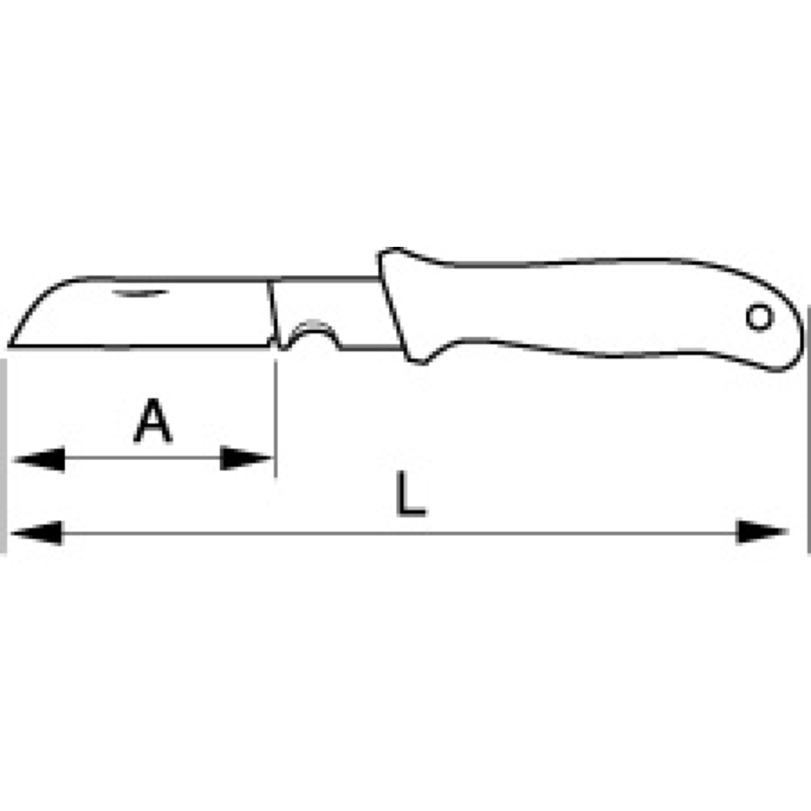 Couteau d'électricien lame striée 95 mm manche plastique BAHCO - 2820EK