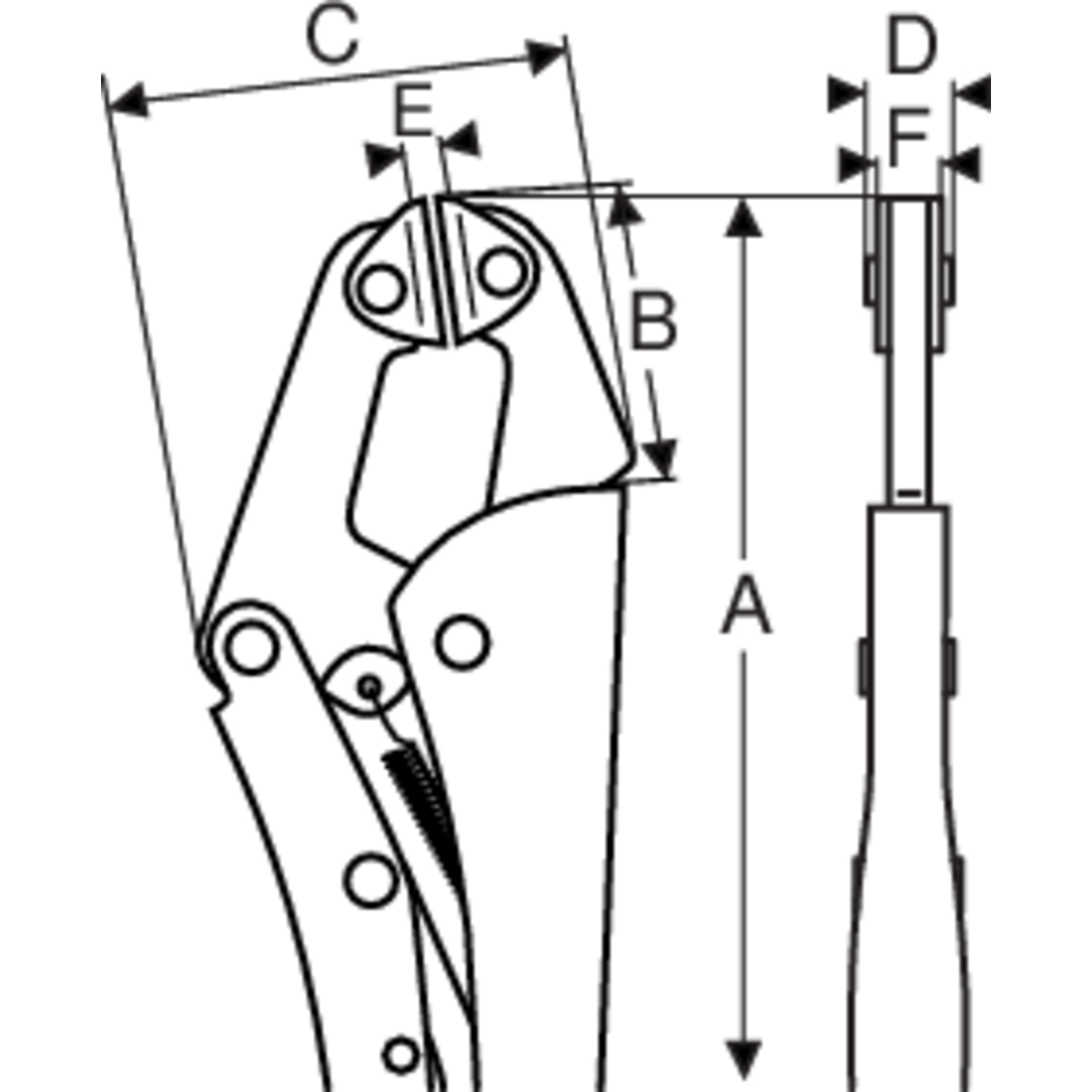 Pince-étau bec parallèle mors articulés capacité 35 mm 235 mm BAHCO - 2950-250