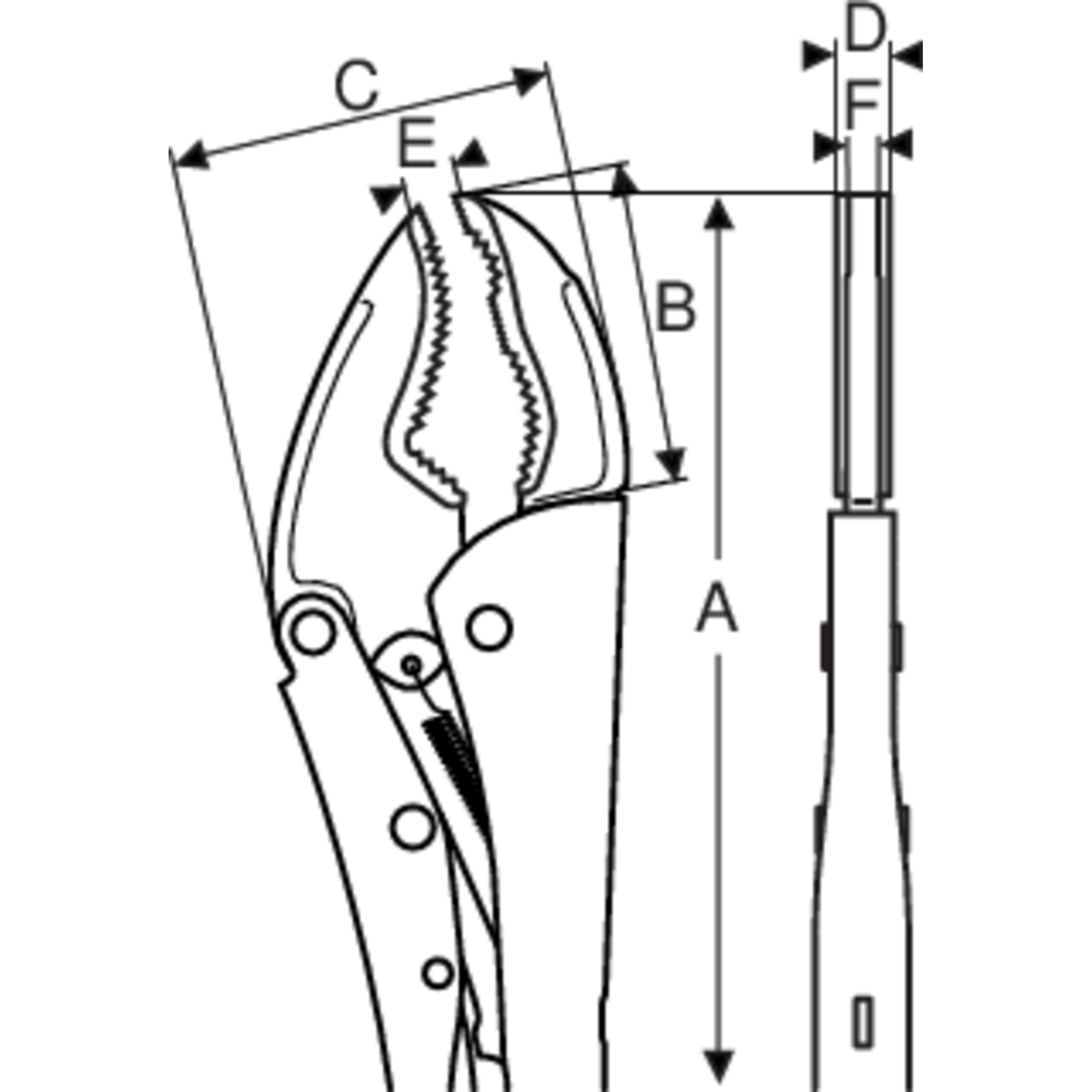 Pince-étau multifonctions 250 mm capacité 63 mm finition chromée BAHCO - 2957-250