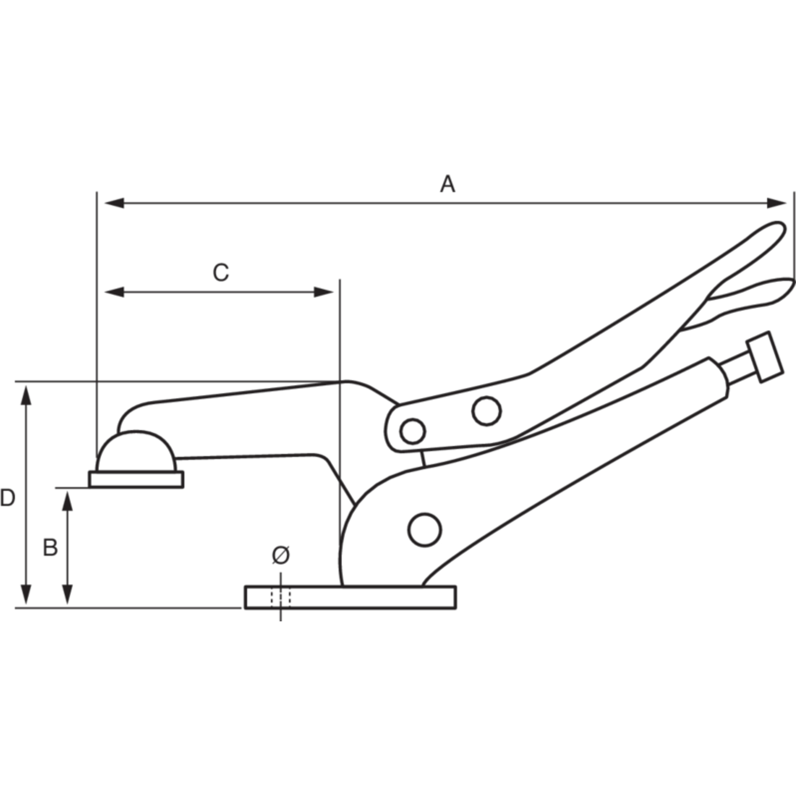 Pince étau pour table mors pivotants 280 mm acier chrome-molybdène nickelé BAHCO - 2960-280