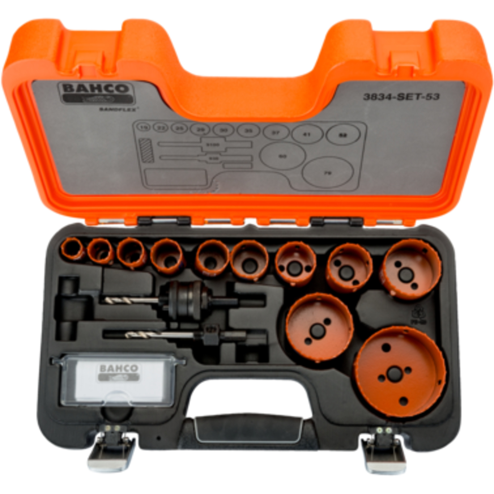 Jeu de scies trépans bimétal Sandflex 19-79 mm 13 pcs BAHCO - 3834-SET-53