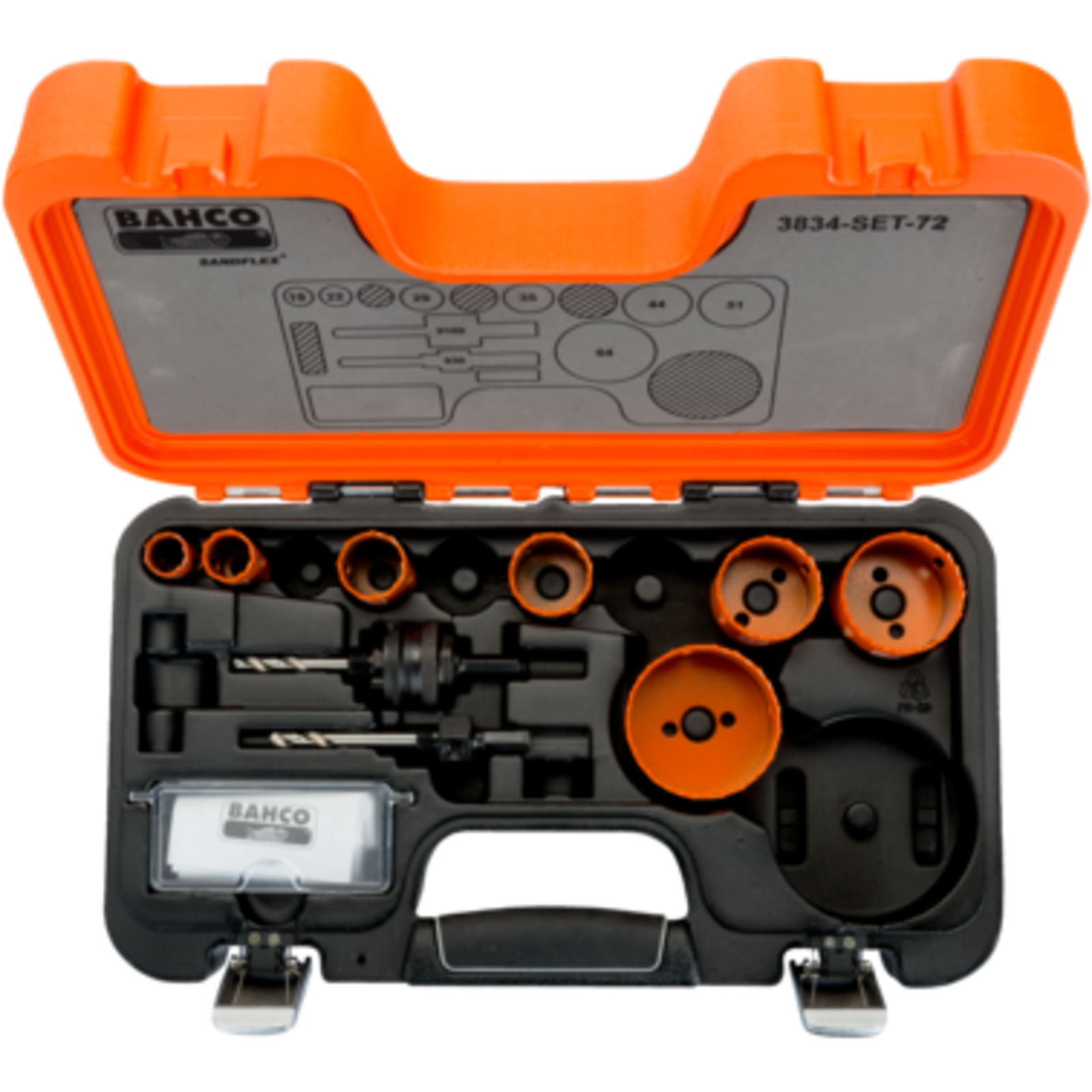 Jeu de scies trépans bimétal Sandflex 19-64 mm 9 pièces BAHCO - 3834-SET-72