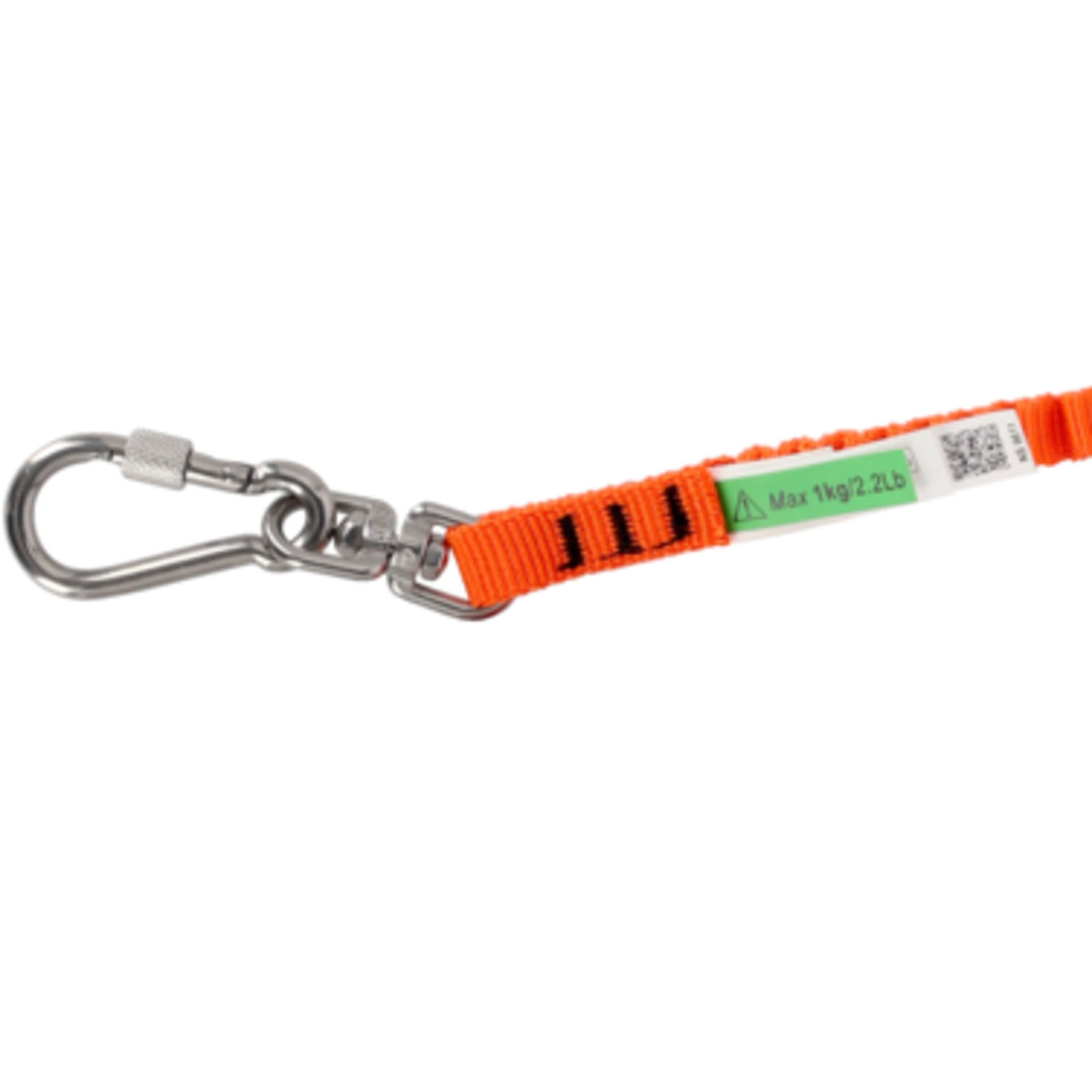 Lanières haute visibilité orange 1,40 m avec mousquetons pivotants inox 1 kg BAHCO - 3875-LY600