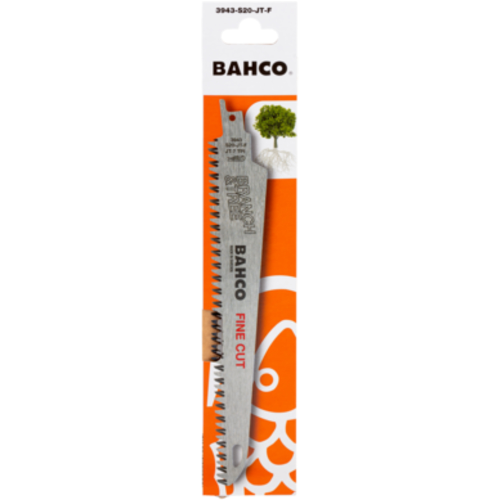 Lame scie sabre droite coupe fine 200 mm 7 dents/pouce JT BAHCO - 3943-S20-JT-F
