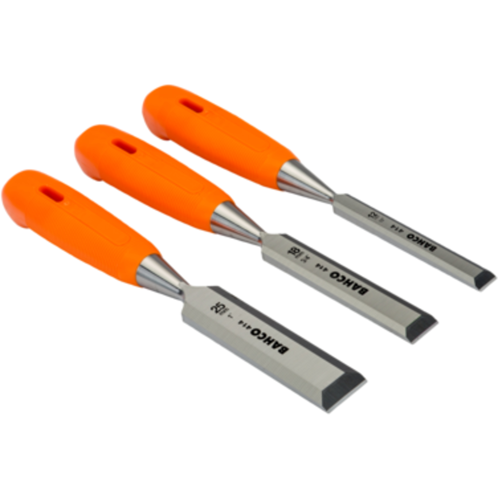 Jeu de burins bois 12 18 et 25 mm manche polypropylène avec étui BAHCO - 414-S3-EUR