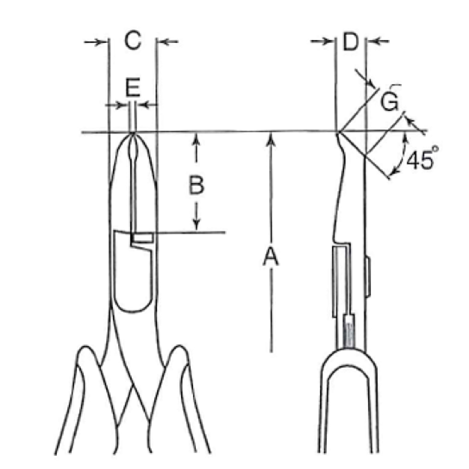 Pince coupante oblique ERGO 45° coupe cuivre 0,3-1 mm BAHCO - 4239