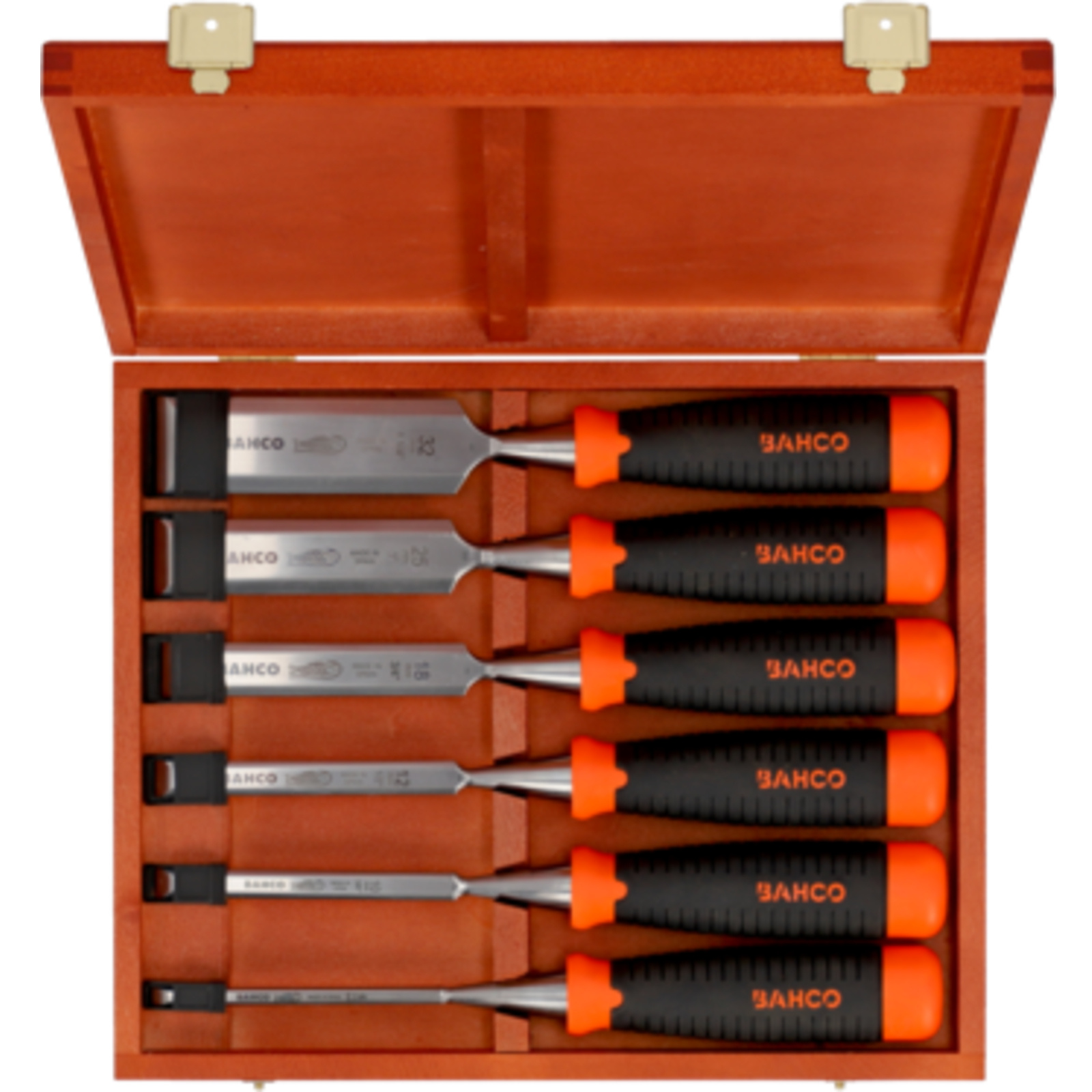 Jeu de ciseaux à bois anti-fissures ERGO 6 pièces coffret bois BAHCO - 434-S6-EUR
