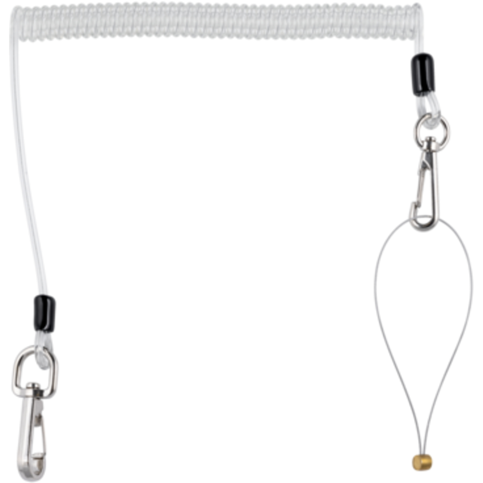 Longe spirale fil extensible 1,90 m ressort métal 1 mm avec mousquetons BAHCO - 439000000