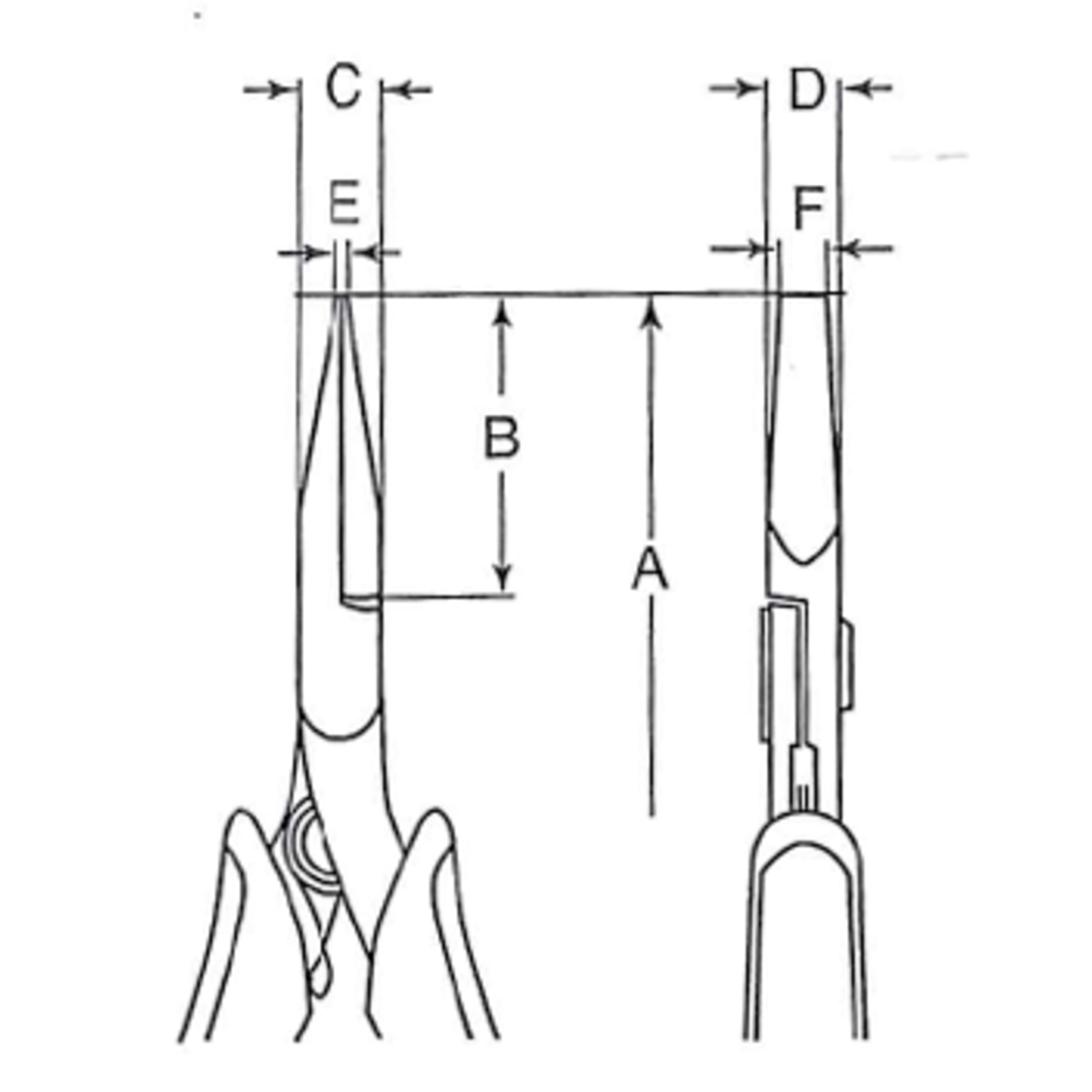 Pince à bec plat 135 mm ERGO poignées bimatière finition phosphatée BAHCO - 4430