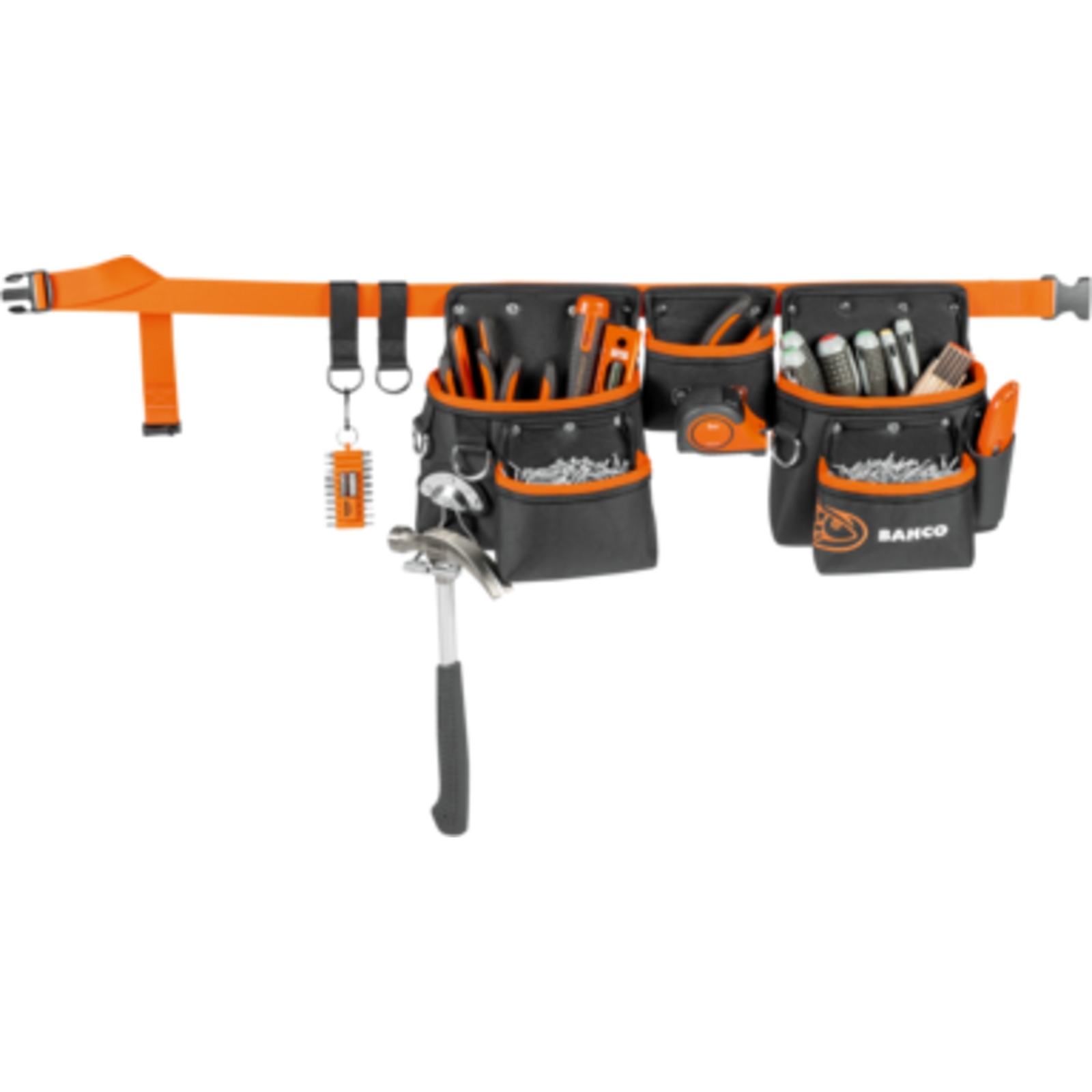 Ceinture porte-outils 3 poches 4 anneaux sécurité nylon 1350 mm BAHCO - 4750-3PB-2