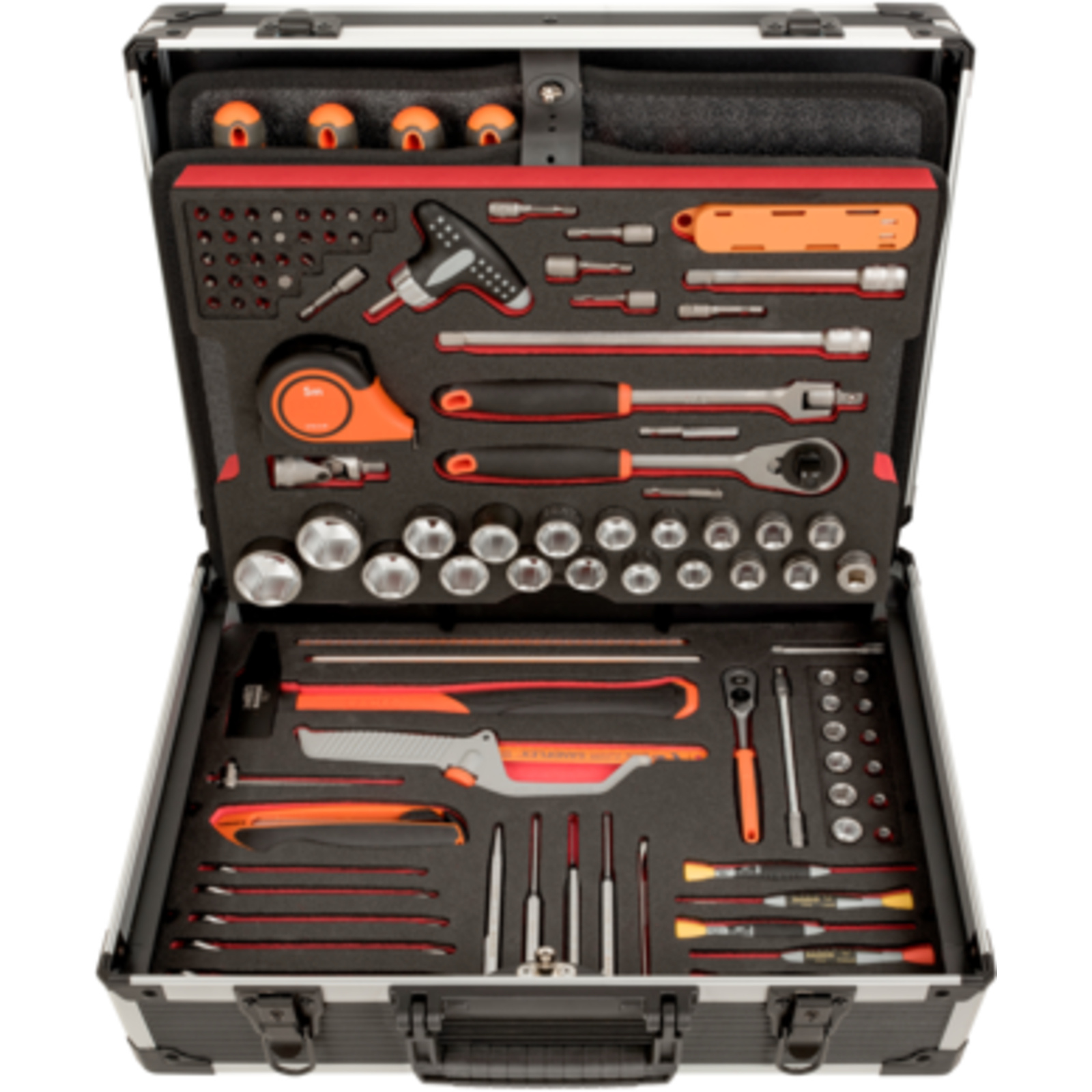 Caisse à outils aluminium 145 pièces avec serrures et palettes d’outils BAHCO - 4750ALC01FF1