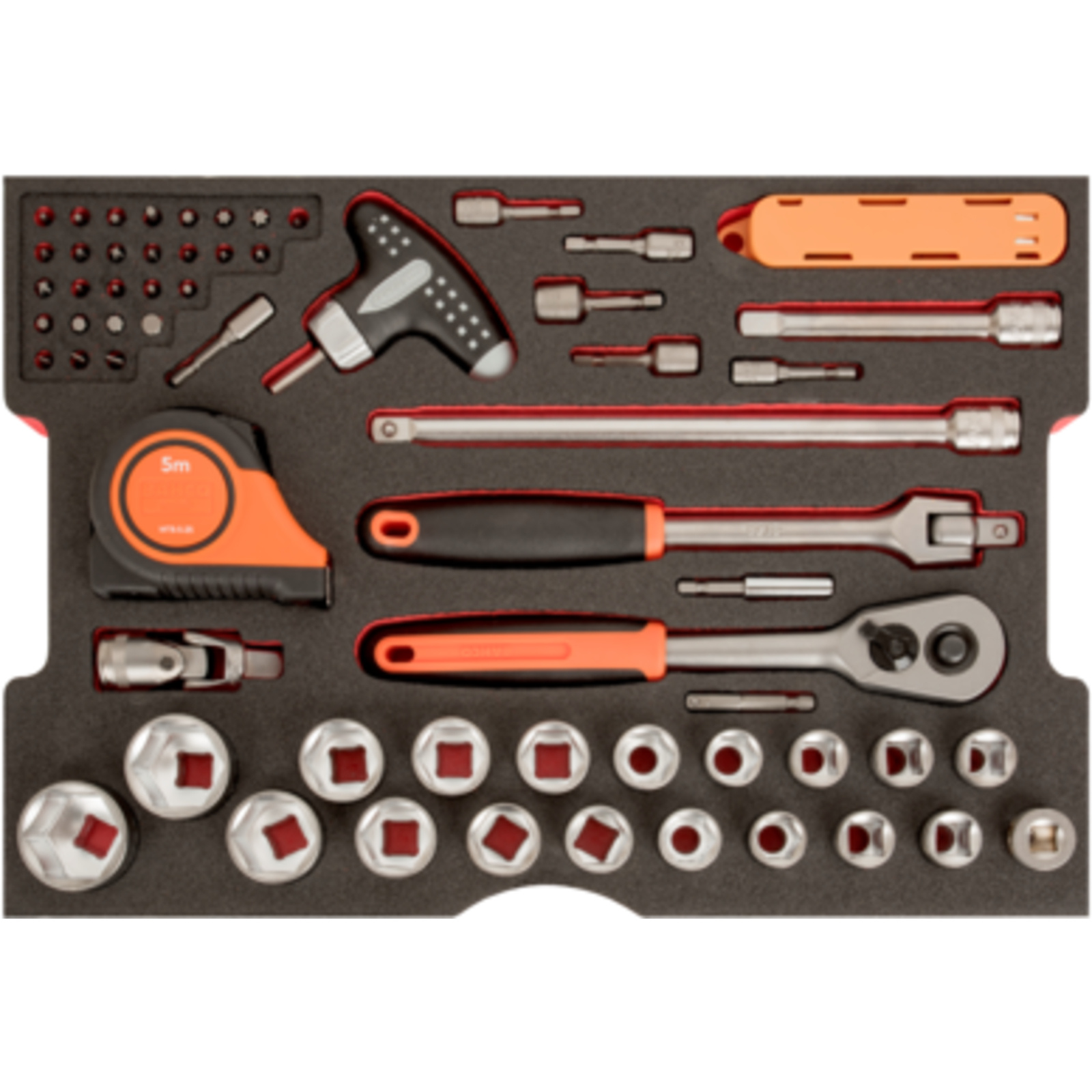 Caisse à outils aluminium 145 pièces avec serrures et palettes d’outils BAHCO - 4750ALC01FF1