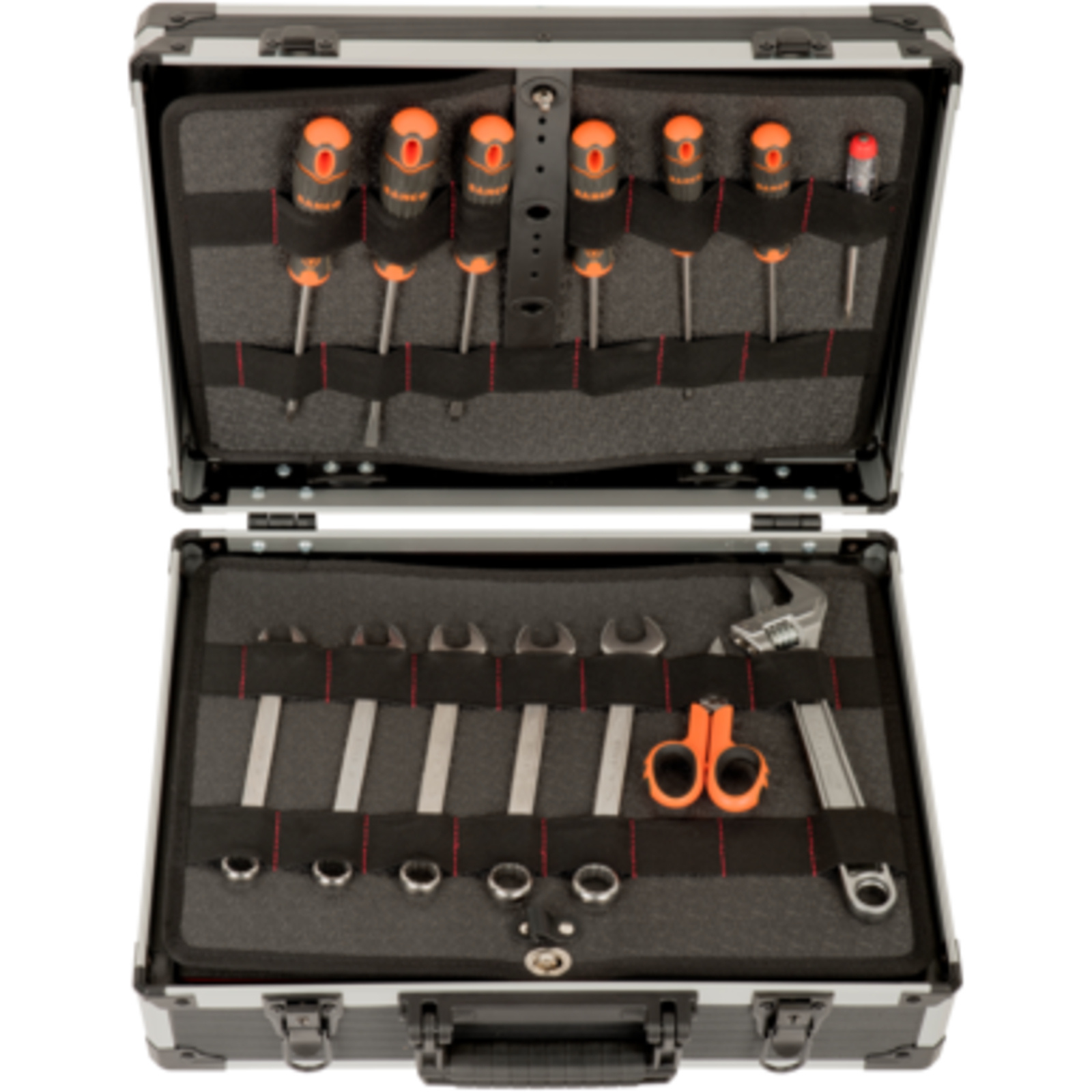 Caisse à outils aluminium 145 pièces avec serrures et palettes d’outils BAHCO - 4750ALC01FF1