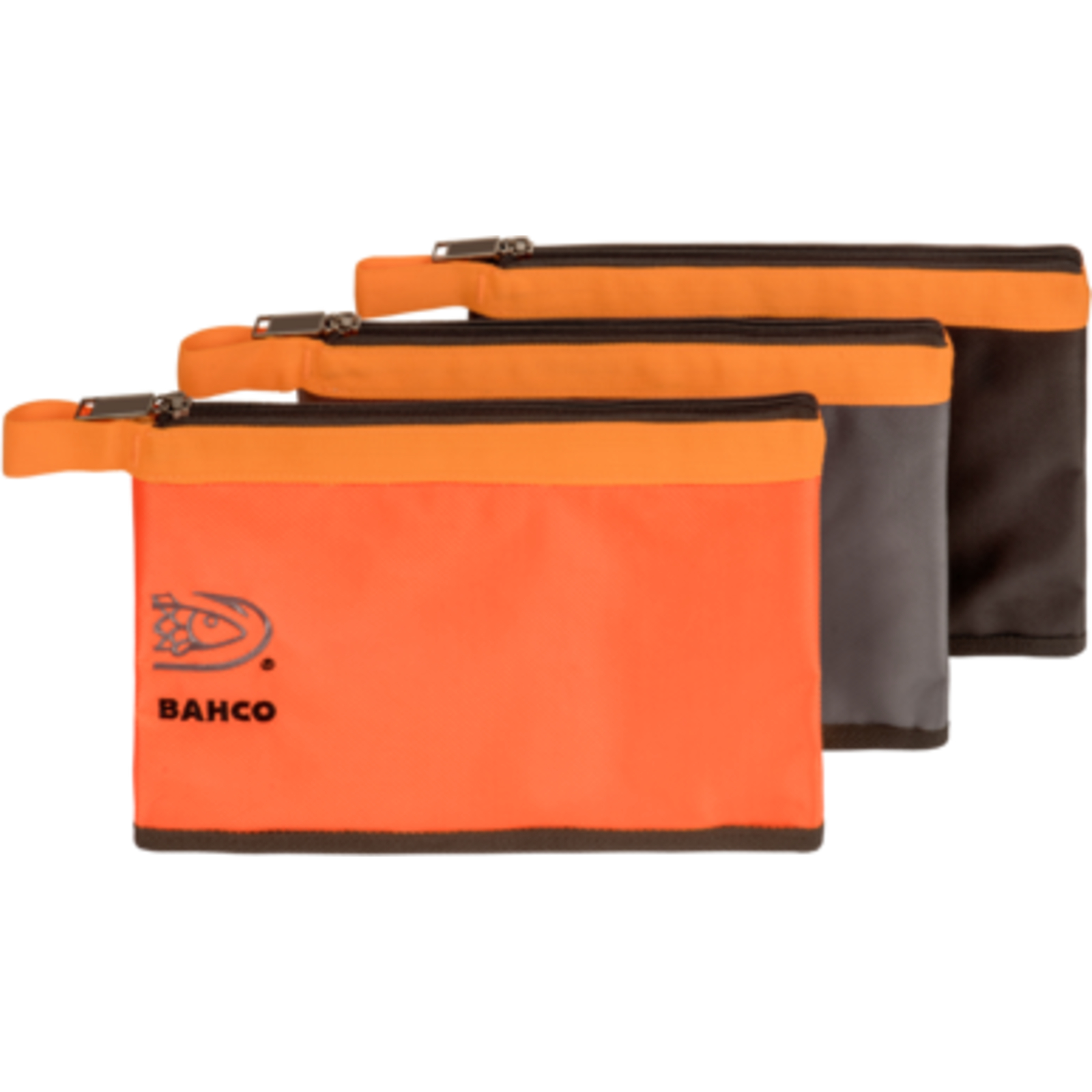 Pack 3 pochettes rangement 310x205 mm polyester 1680D 3 couleurs avec poignet BAHCO - 4750FB7-02