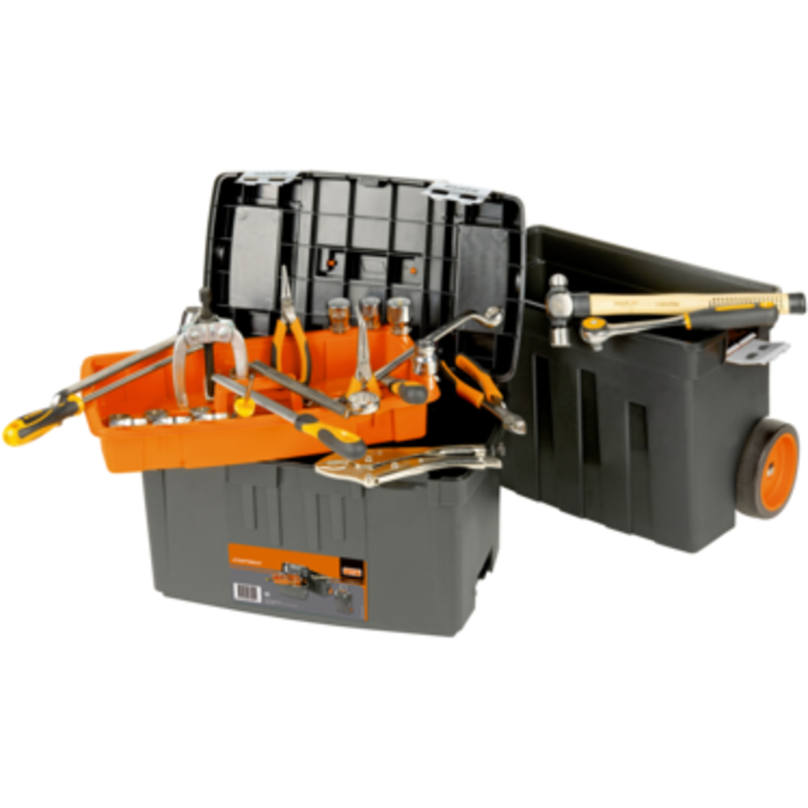 Caisse à outils plastique usage intensif 60 L avec roulettes et poignée télescopique BAHCO - 4750PTBW47