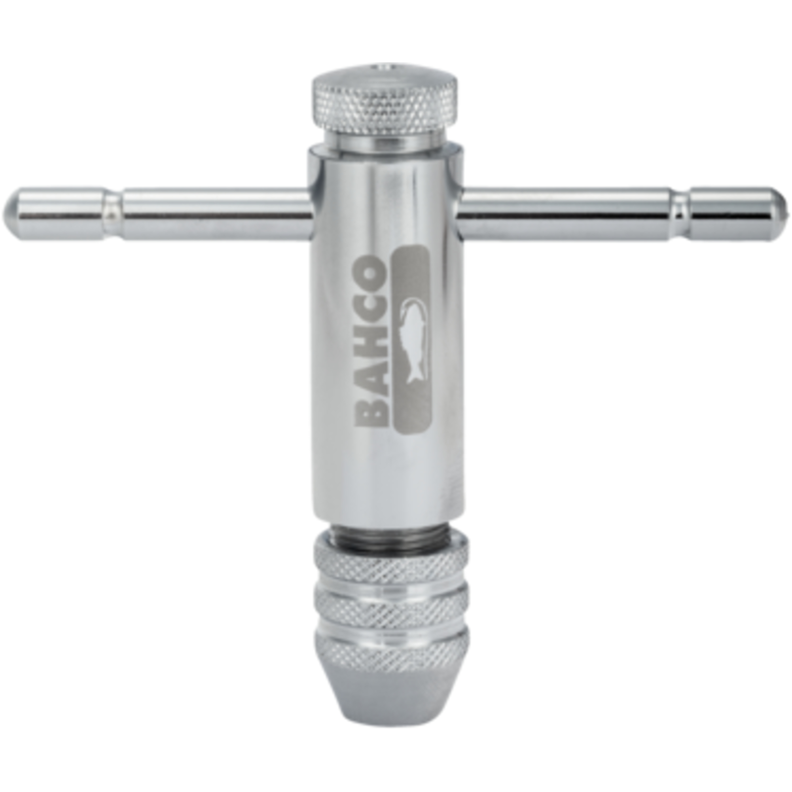 Porte-taraud avec cliquet réversible M5-12 finition chromée 110 mm BAHCO - 600.005.012
