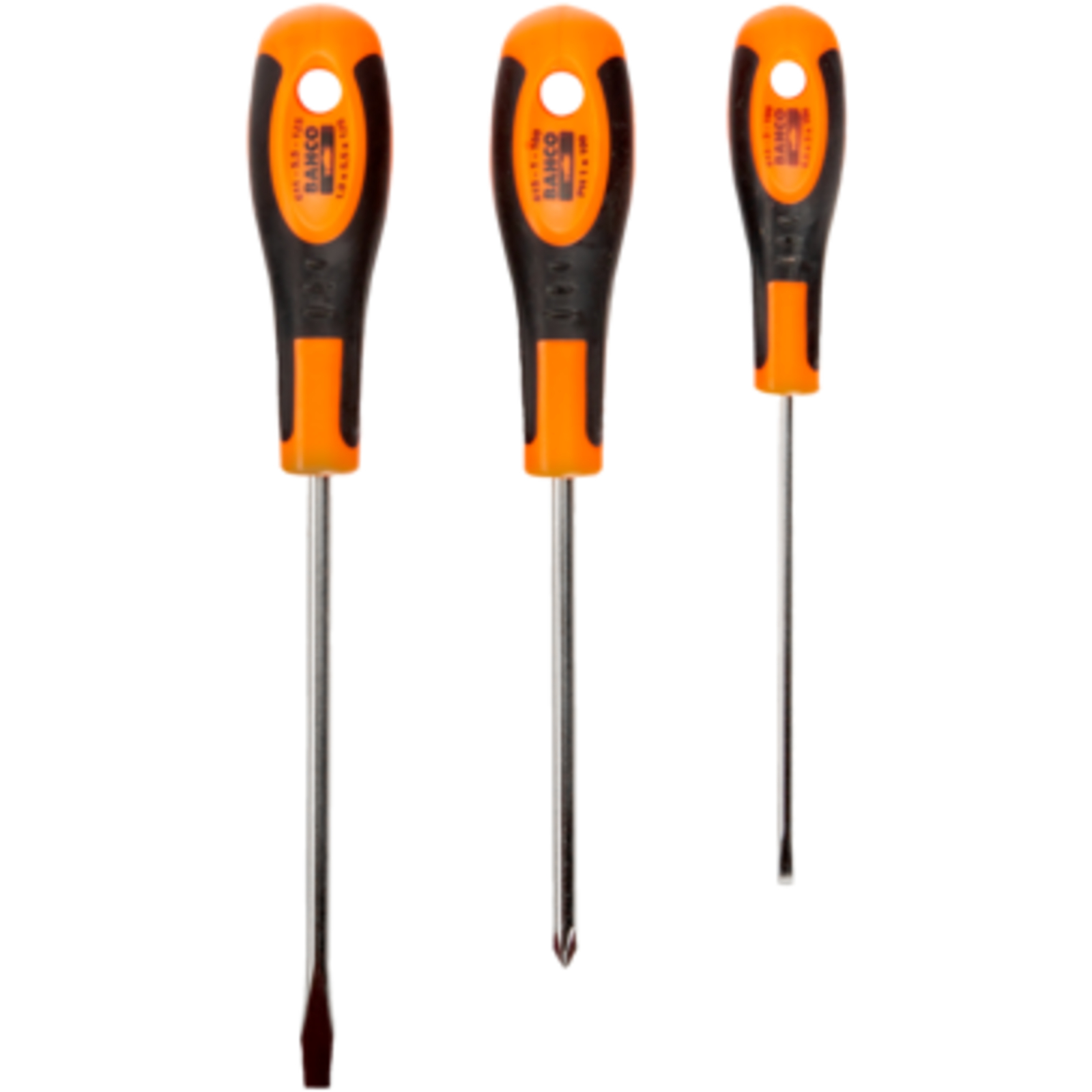 Jeu de tournevis fente 5,5x125/3x100 mm Phillips PH1 3 pcs poignée caoutchouc BAHCO - 600-3