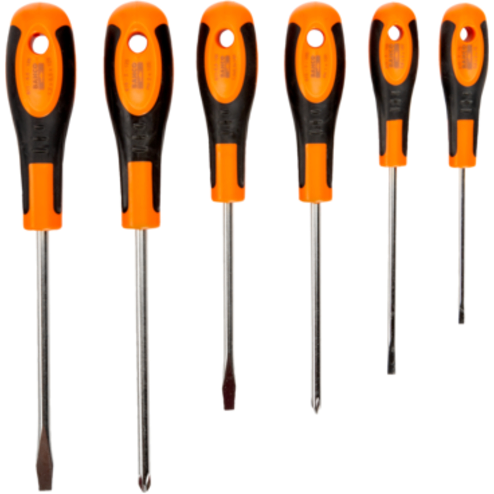 Jeu de tournevis fente et Phillips 6 pcs manches caoutchouc BAHCO - 606-6