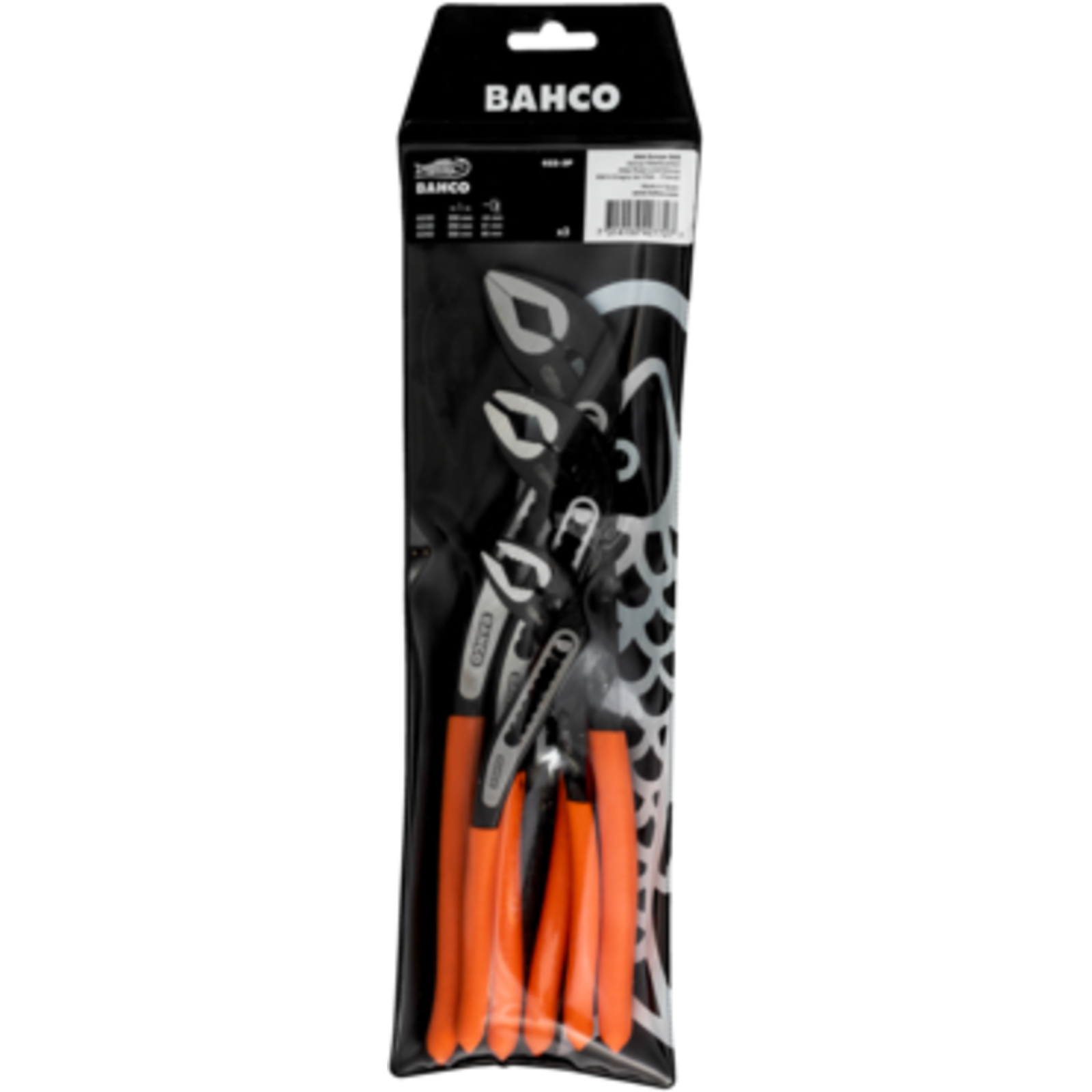 Jeu de pinces multiprises 200-250-300 mm avec étui transparent BAHCO - 622-3P