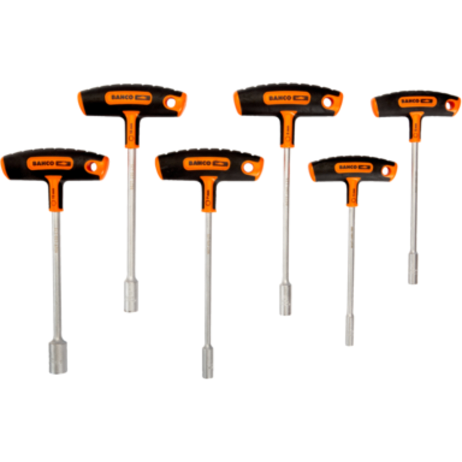 Jeu de tournevis à douille 6 pans 5-13 mm 6 pcs manche en T bi-matière BAHCO - 903T-3