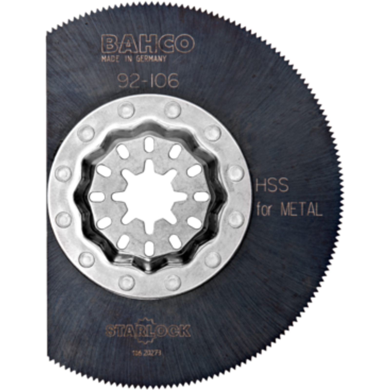 Lame multi-usages segment 85 mm acier HSS tige Starlock pour métal et autres matériaux BAHCO - 92-106-1P