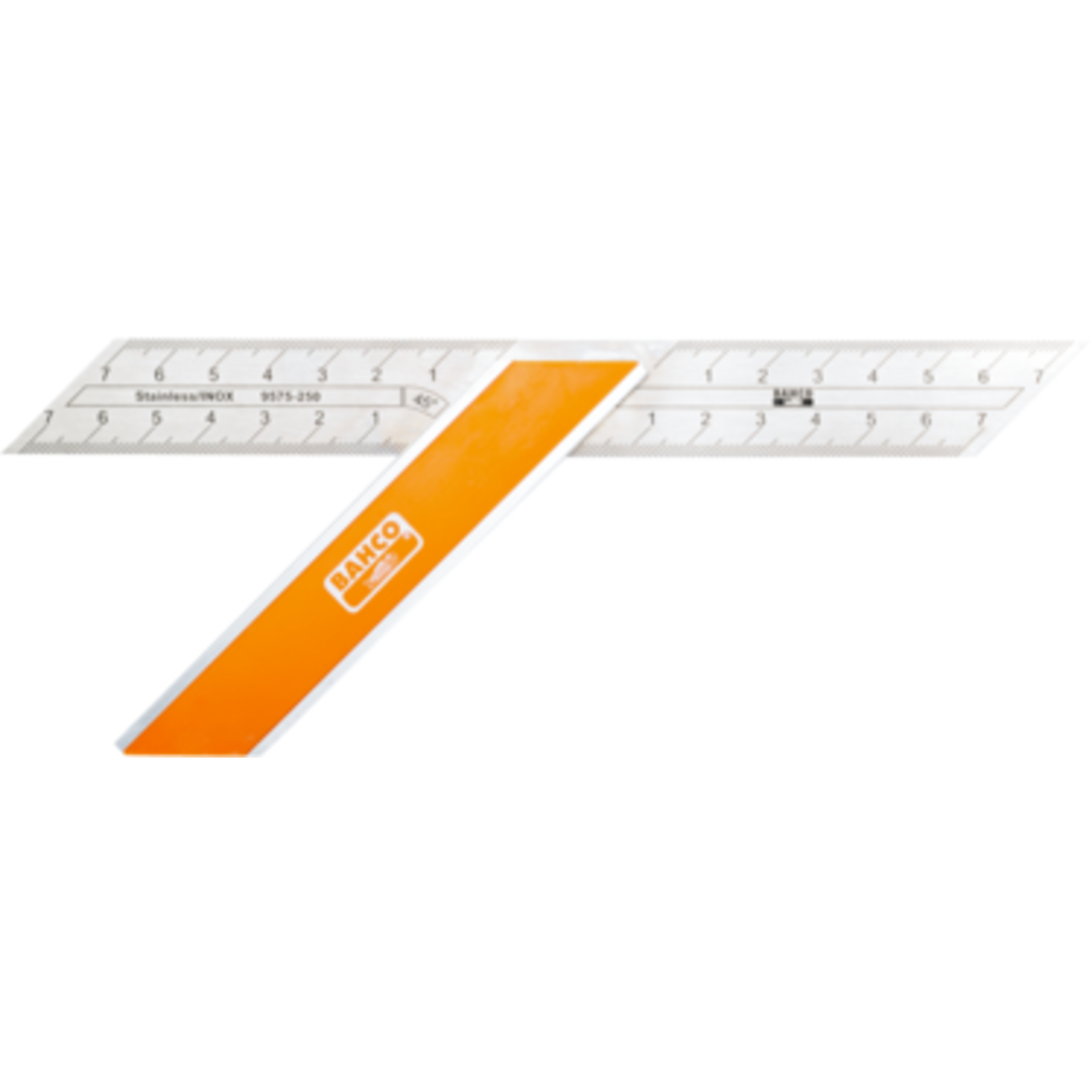 Fausse équerre 250 mm lame inox corps aluminium avec trou de suspension BAHCO - 9575-250