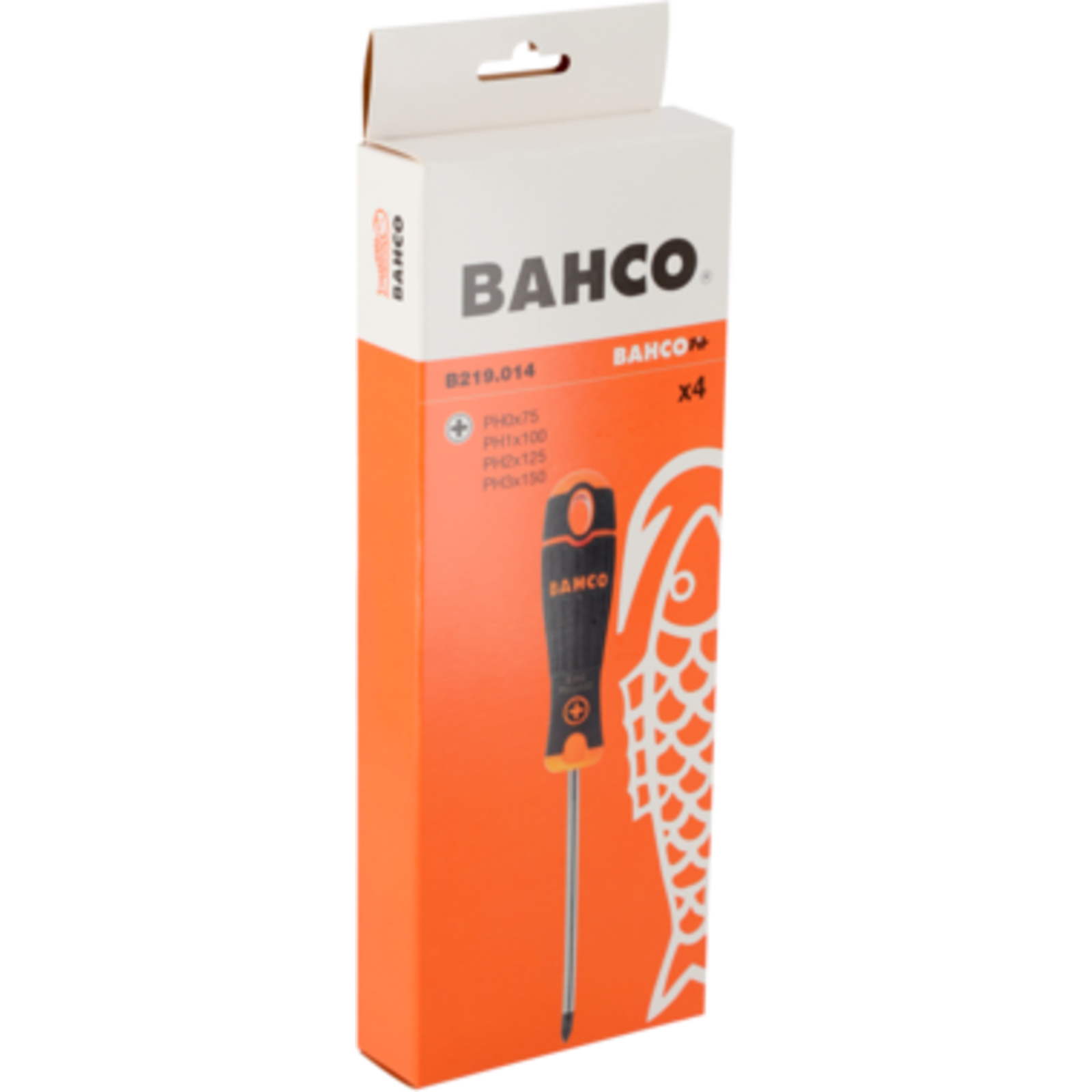 Jeu de tournevis Phillips 4 pièces manches caoutchouc antidérapants BAHCO - B219.014