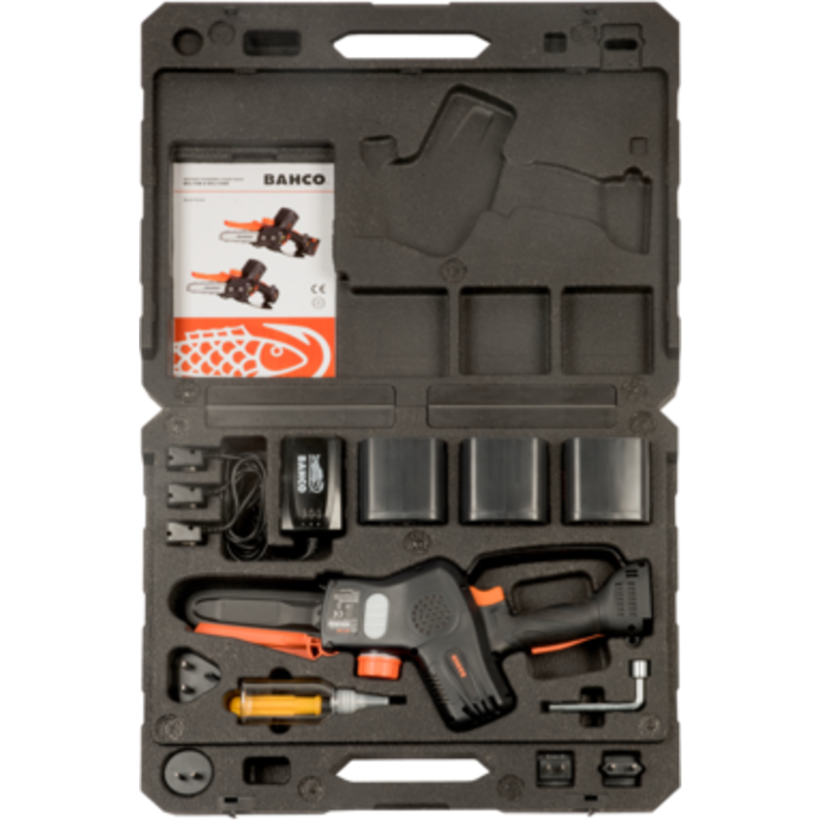 Tronçonneuse sur batterie 110 mm 600 W avec 3 batteries BCL1B08IB BAHCO - BCL15IB