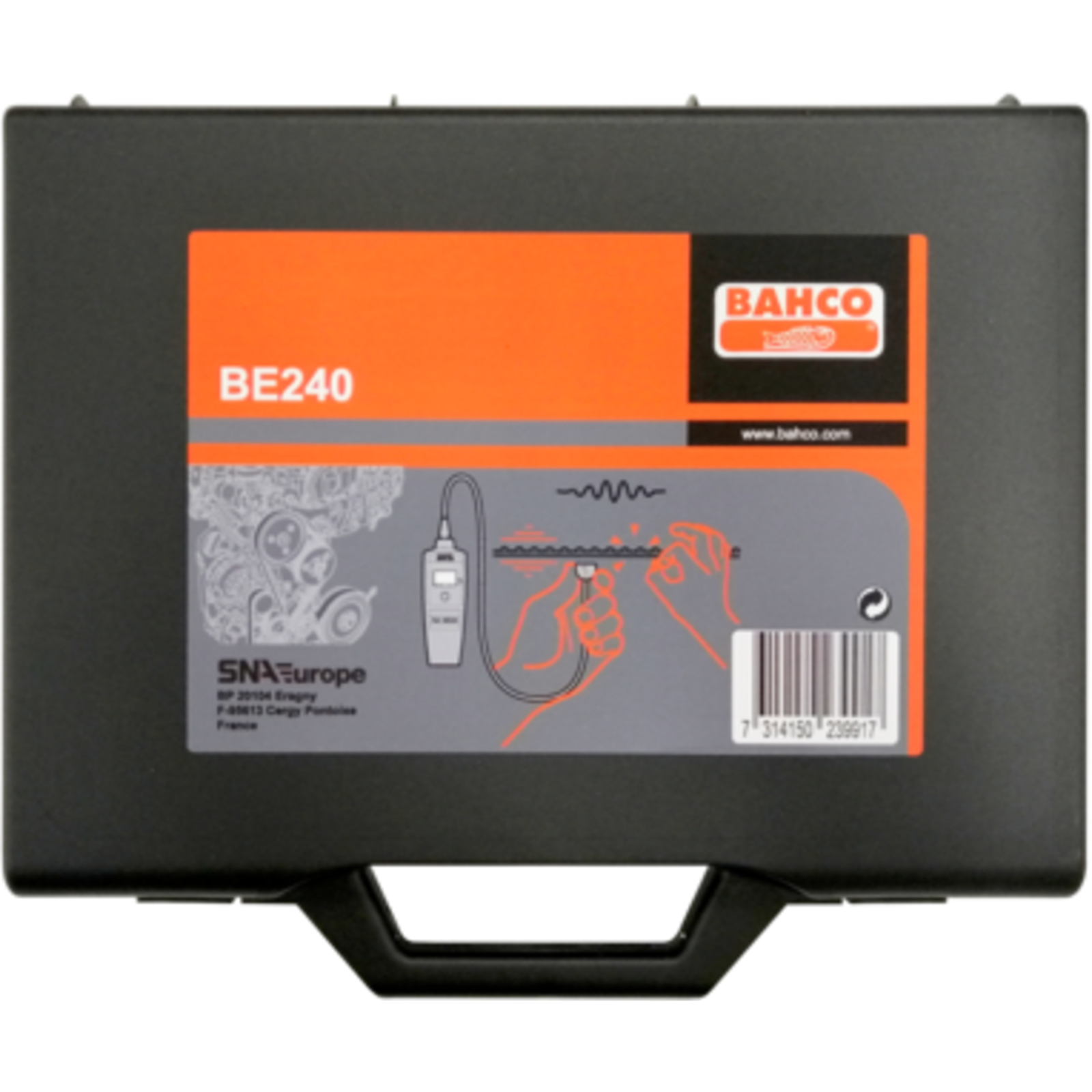 Testeur de tension électronique courroie distribution 30-520 Hz avec boîte BAHCO - BE240