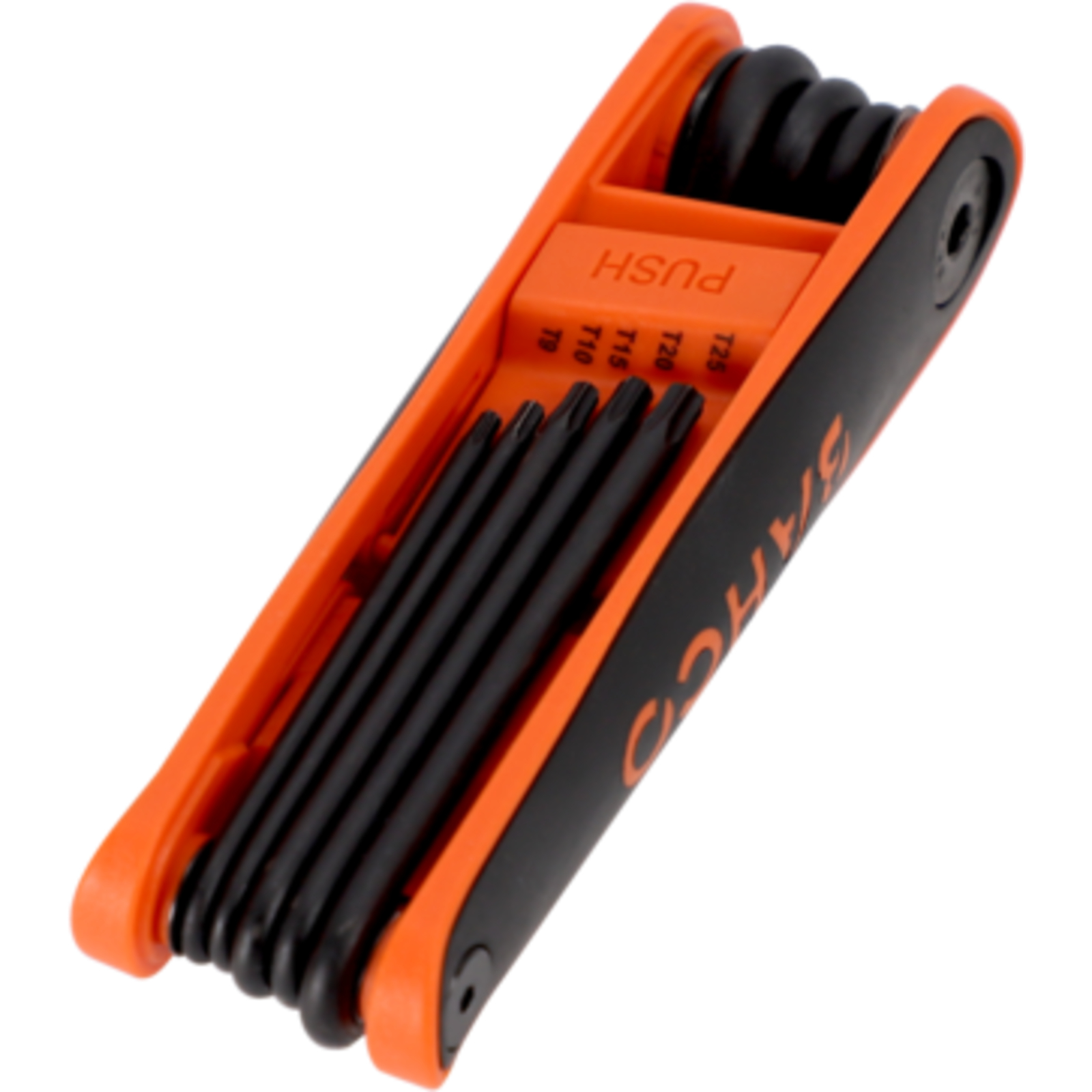 Jeu de clés mâles Torx repliable 8 pièces finition phosphatée poignée souple BAHCO - BE-8975B