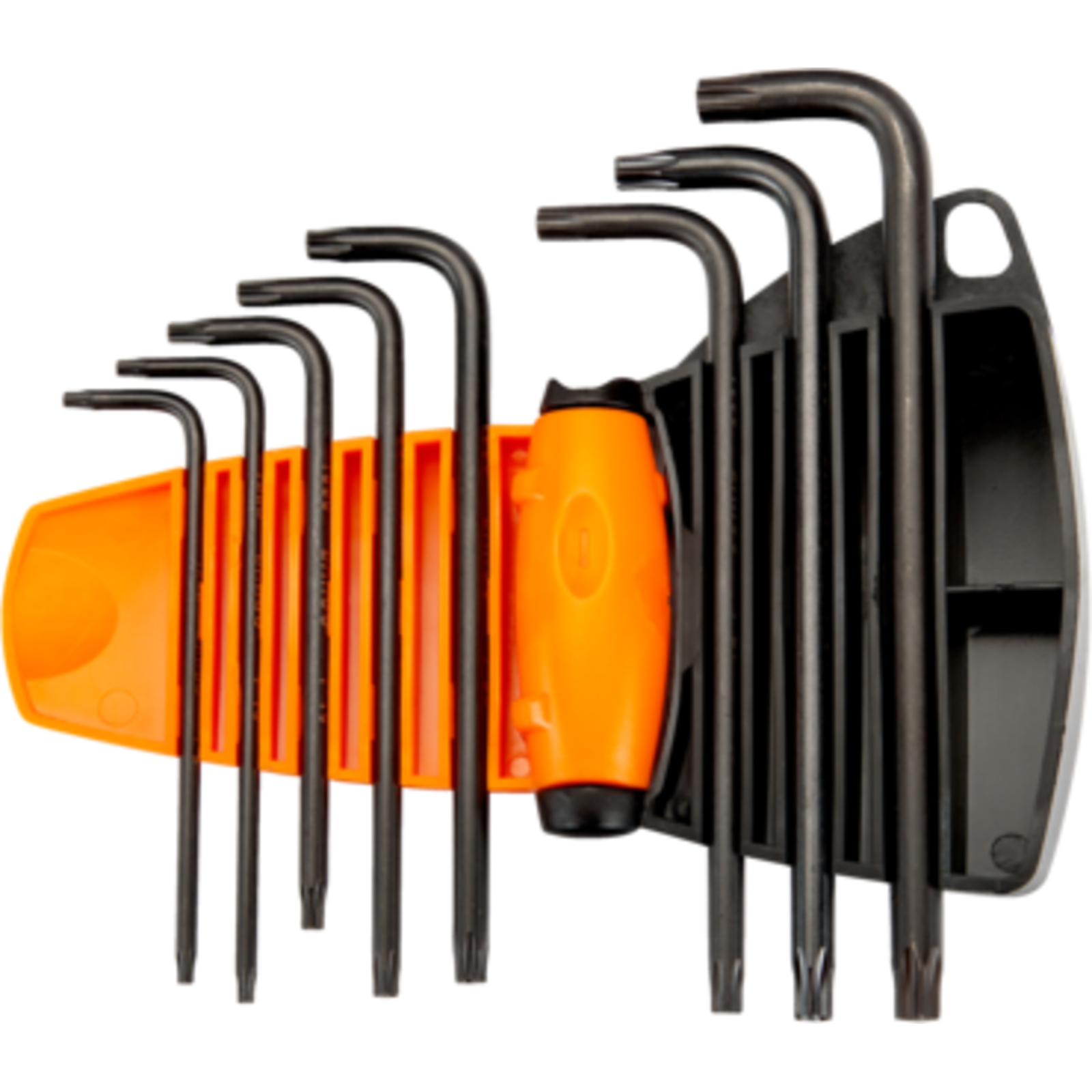 Jeu de clés mâles longues TORX T9-T40 8 pièces finition phosphatée avec support magnétisé BAHCO - BE-9585