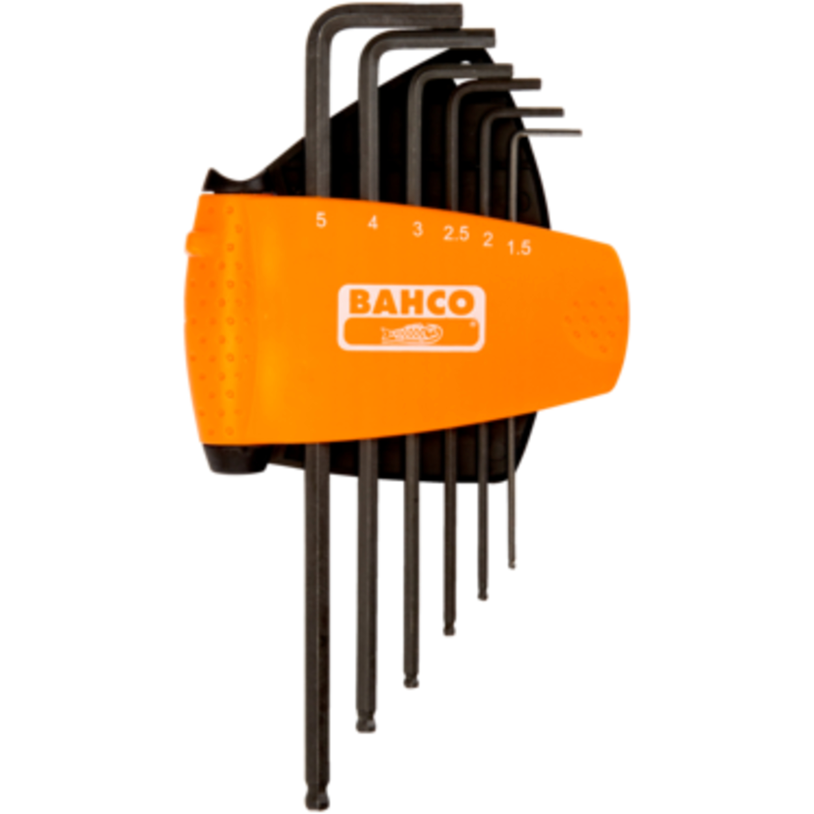 Jeu de clés mâles 6 pans tête sphérique longues métriques 1.5-5 mm 6 pcs BAHCO - BE-9676