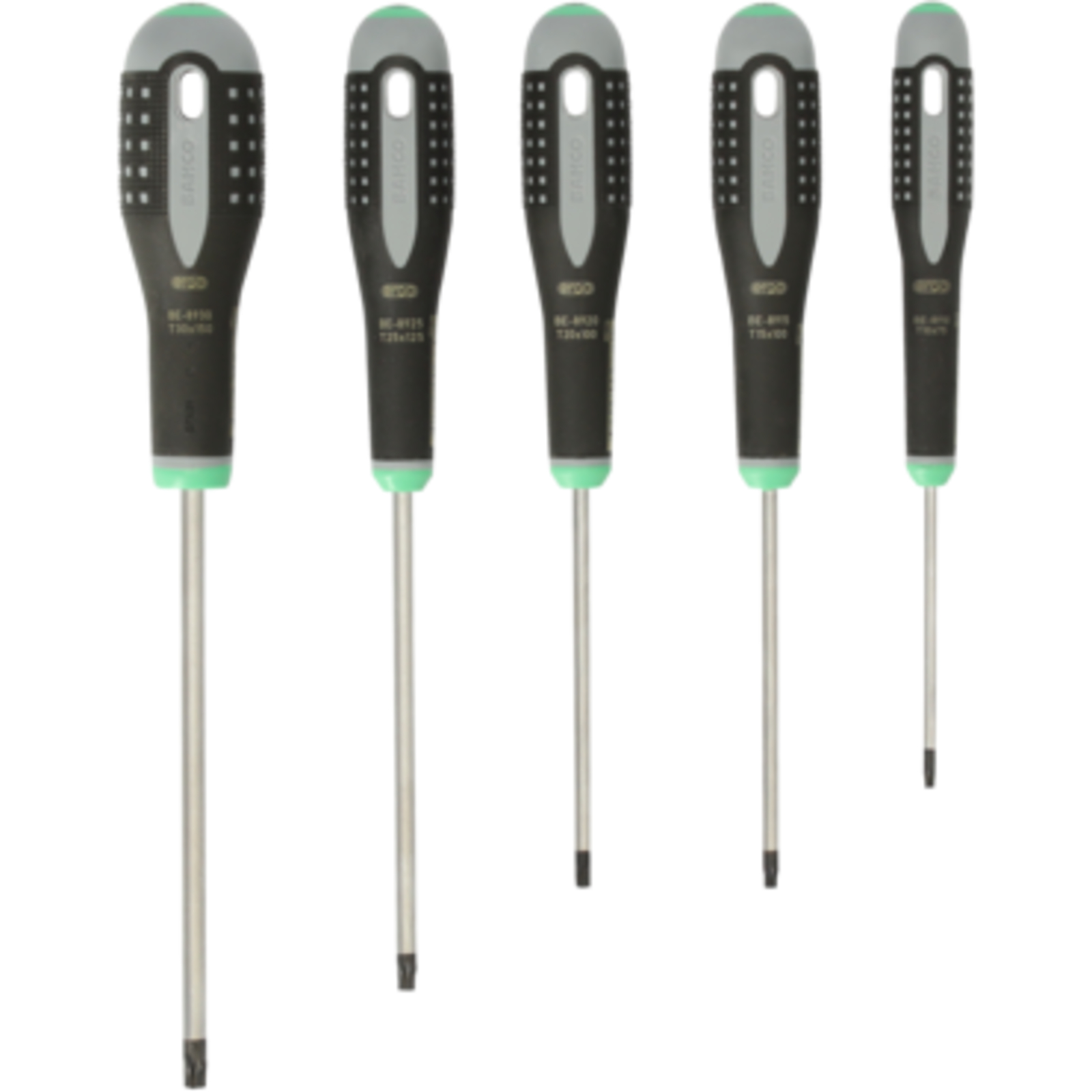 Jeu de tournevis TORX ERGO 5 pcs avec poignée caoutchouc BAHCO - BE-9885