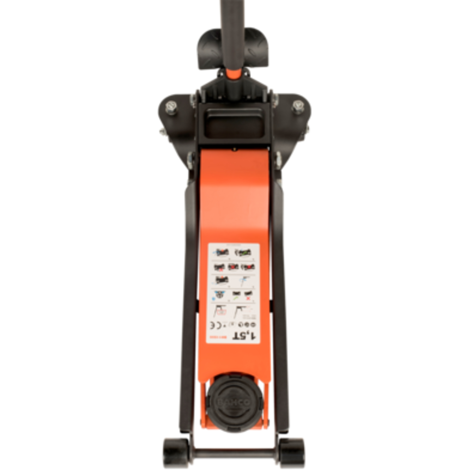 Cric extra-long 1,5 T hauteur d'entrée 70 mm double piston BAHCO - BH11500