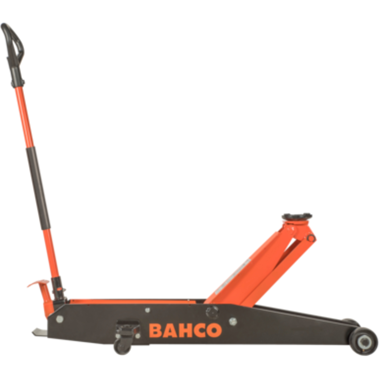 Cric hydraulique 5T extra long acier avec selle Ø130 mm et bac rangement BAHCO - BH15000B