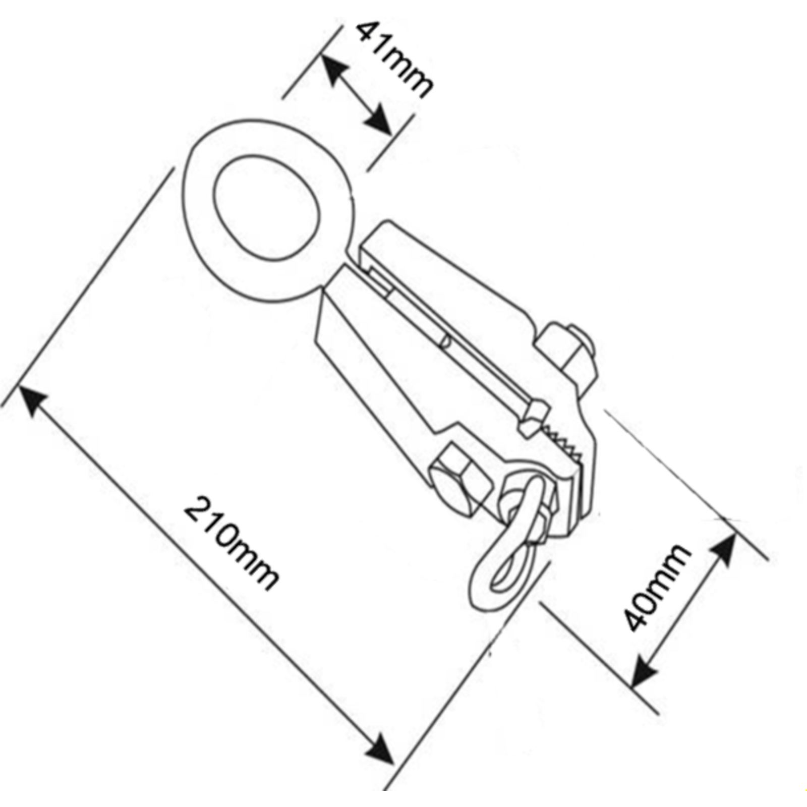 Pince de serrage carrosserie acier Cr-Mo avec vis de réglage BAHCO - BH8BC1