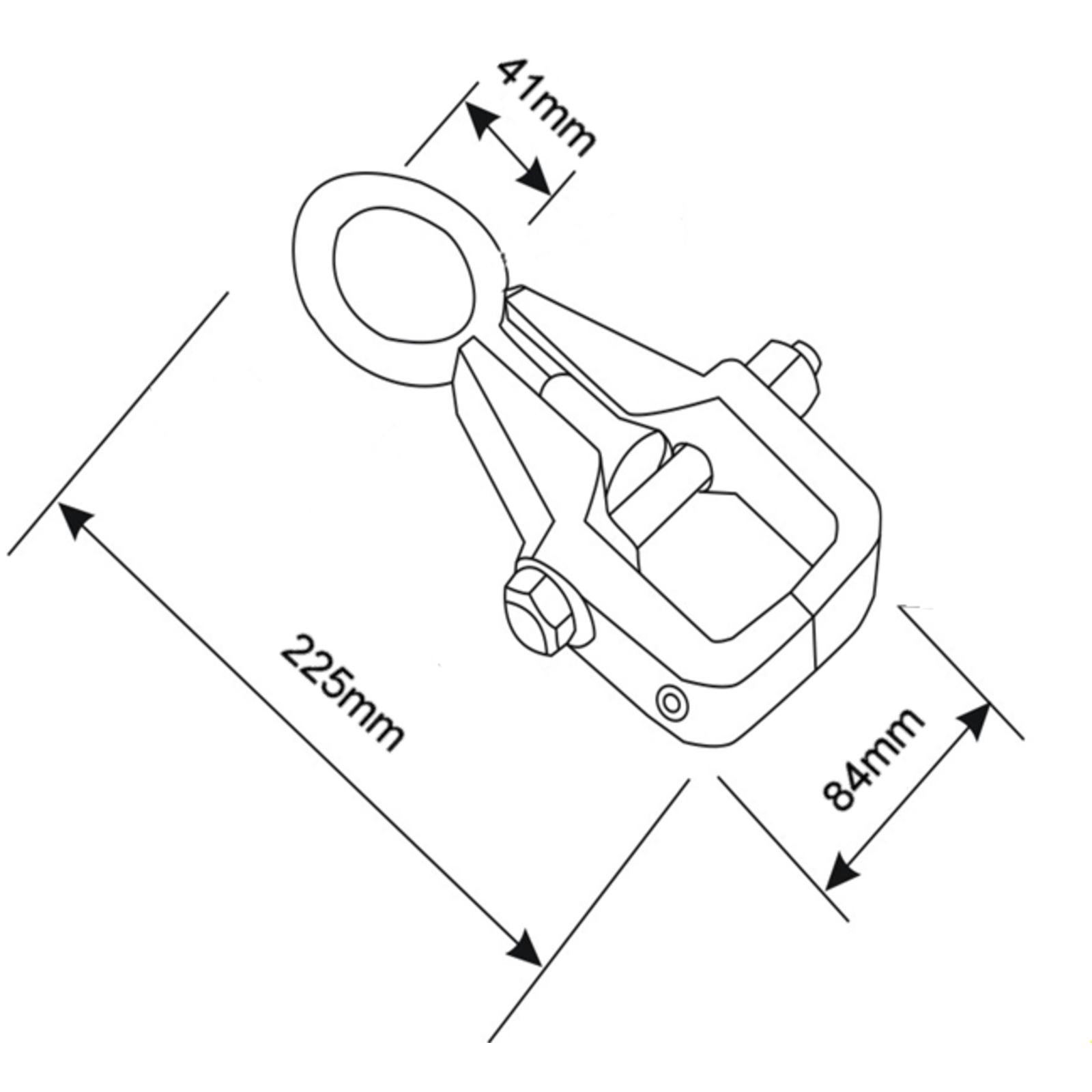 Pince de serrage carrosserie acier Cr-Mo finition phosphatée noire BAHCO - BH8BC2