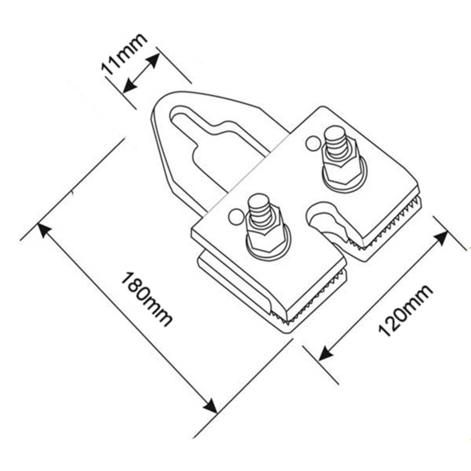 Pince de serrage carrosserie acier Cr-Mo finition phosphatée noire BAHCO - BH8BC4