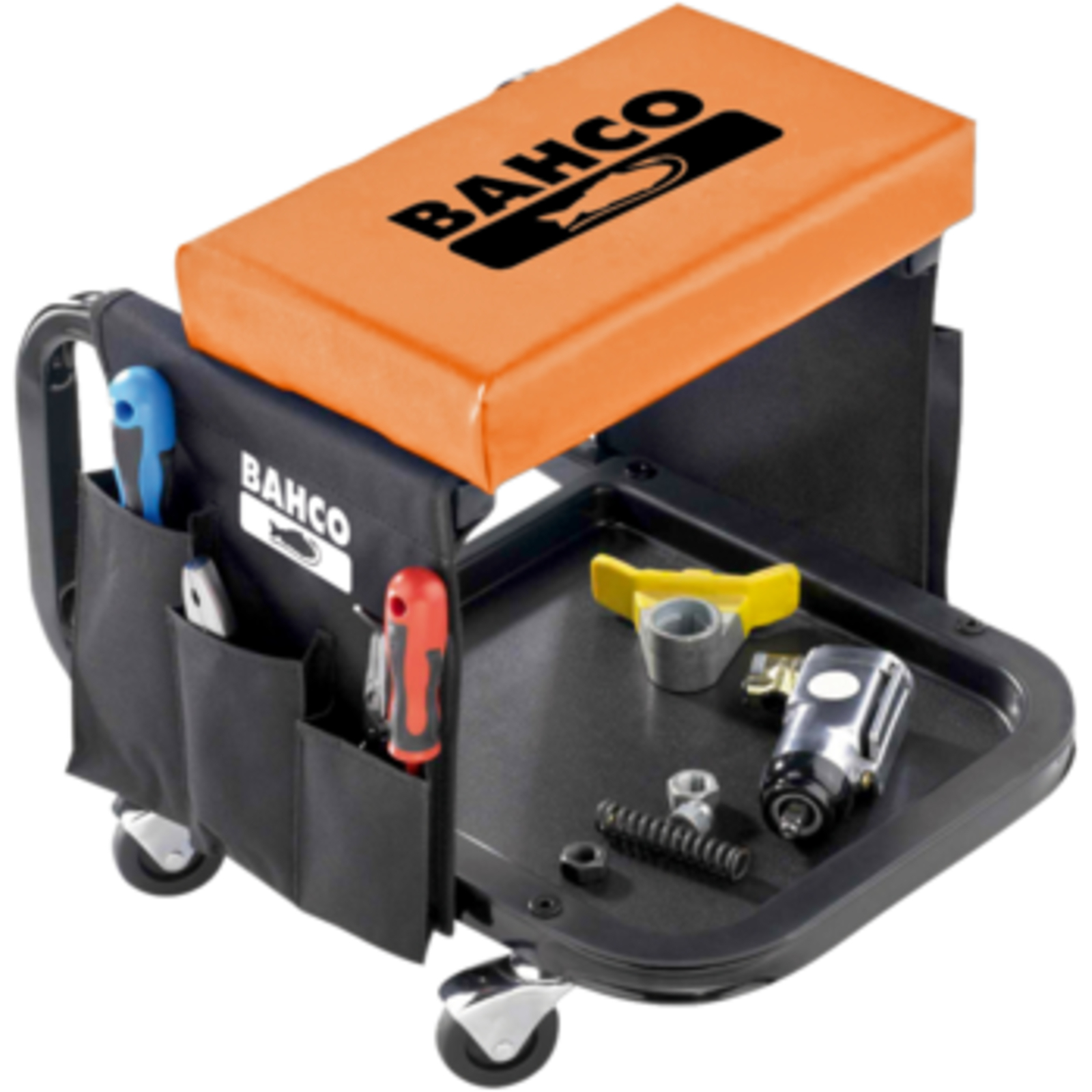 Kit chariot visite 116 kg et tabouret 100 kg avec rangements BAHCO - BLE304