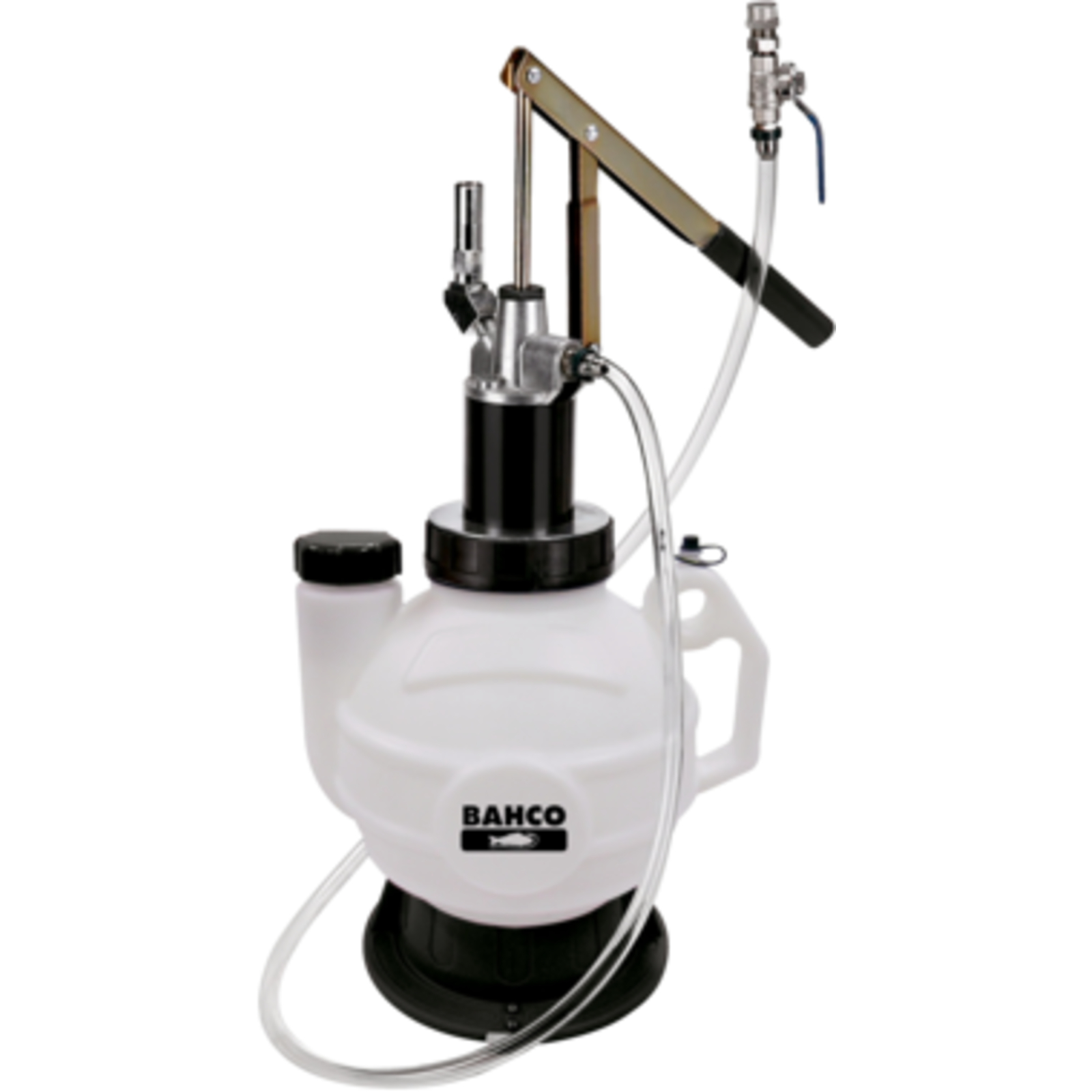 Réservoir remplissage huile transmission 8 l avec pompe et 11 adaptateurs BAHCO - BOD6080P12