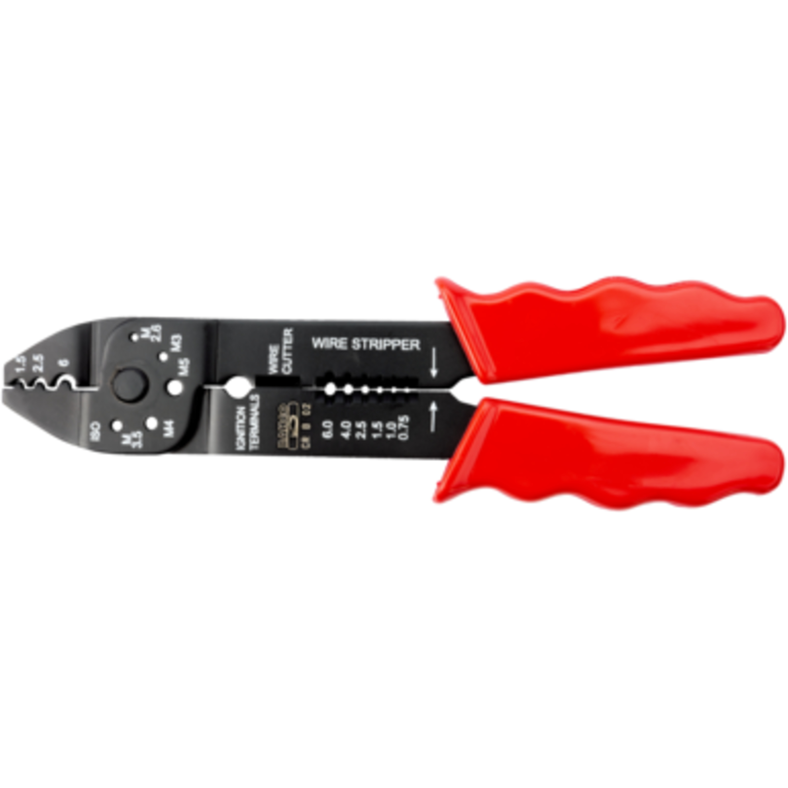 Pince sertissage coupe dénudage 220 mm 14-10 AWG poignées rouges BAHCO - CR B 02