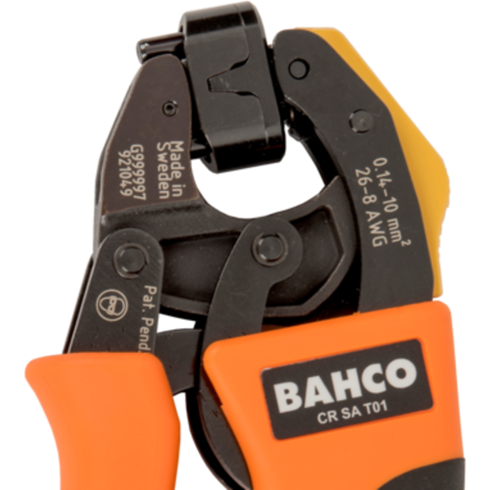 Pince à sertir profil trapézoïdal 0,14-10 mm² AWG 26-8 ajustement automatique BAHCO - CR SA T01