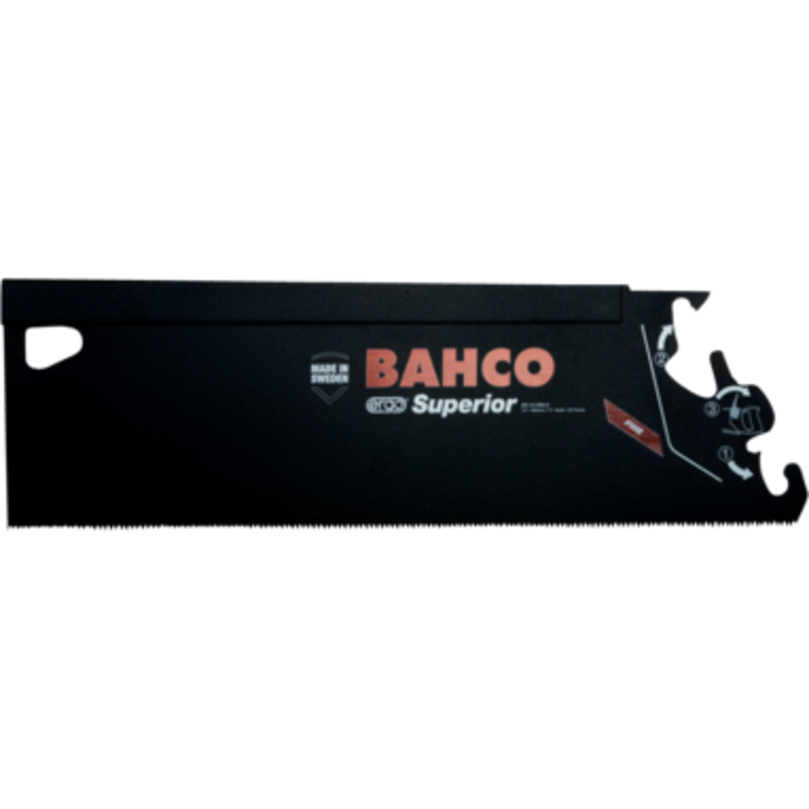 Lame de scie à dos 350 mm 11/12 dents pour plastiques laminés bois et métaux tendres BAHCO - EX-14-TEN-C