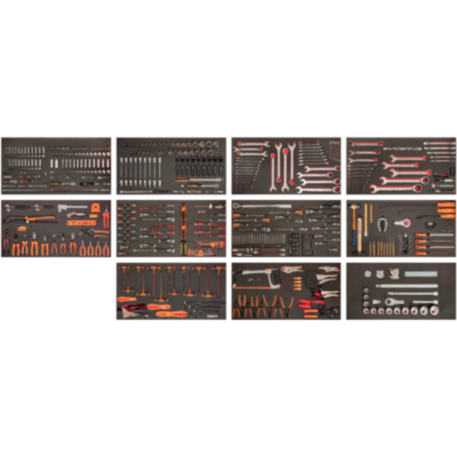 Composition 11 modules mousse 758 outils usage général compatible servantes MONSTER BAHCO - FF1BSET-MONSTER