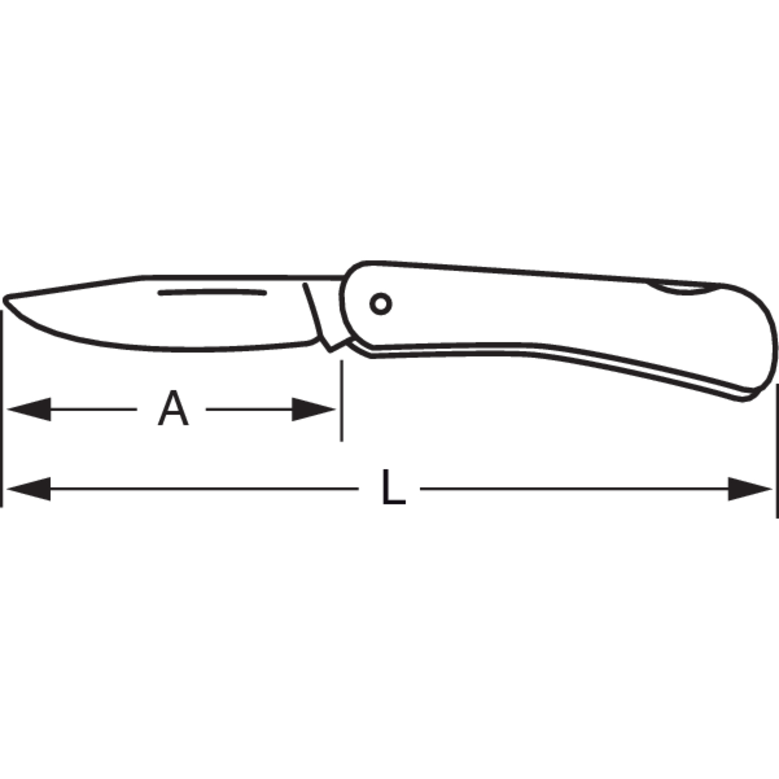 Serpette pliable lame inox 75 mm poignée fine acier inoxydable 175 mm BAHCO - K-AP-1