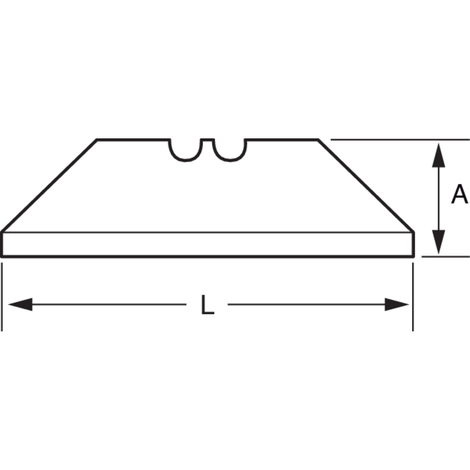 Lames trapézoïdales sécurité 55,5 mm 5 pcs distributeur BAHCO - KBGR-5P-DISPEN
