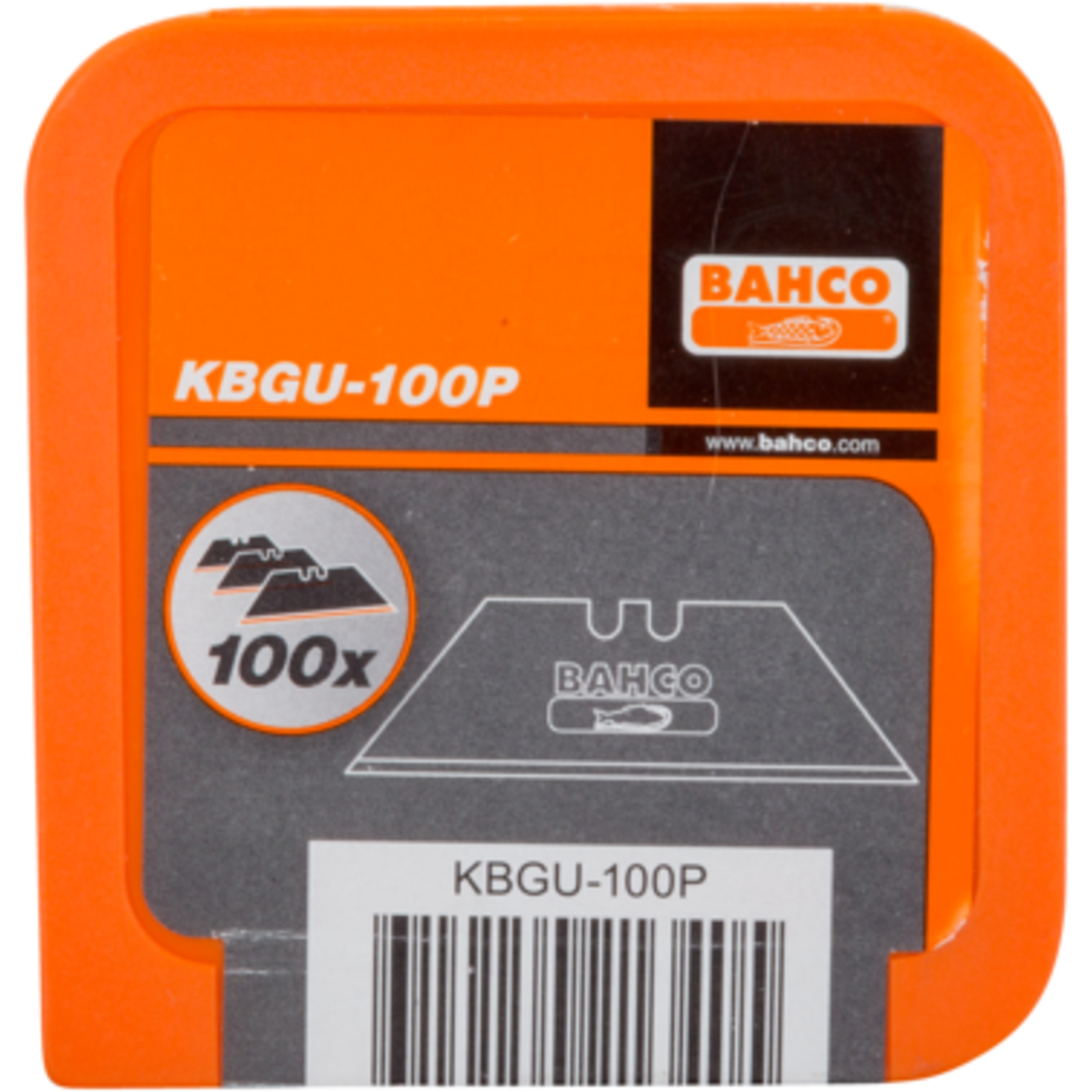 Lames trapézoïdales acier carbone 19 x 60 mm 100 pcs pour cutters BAHCO - KBGU-100P