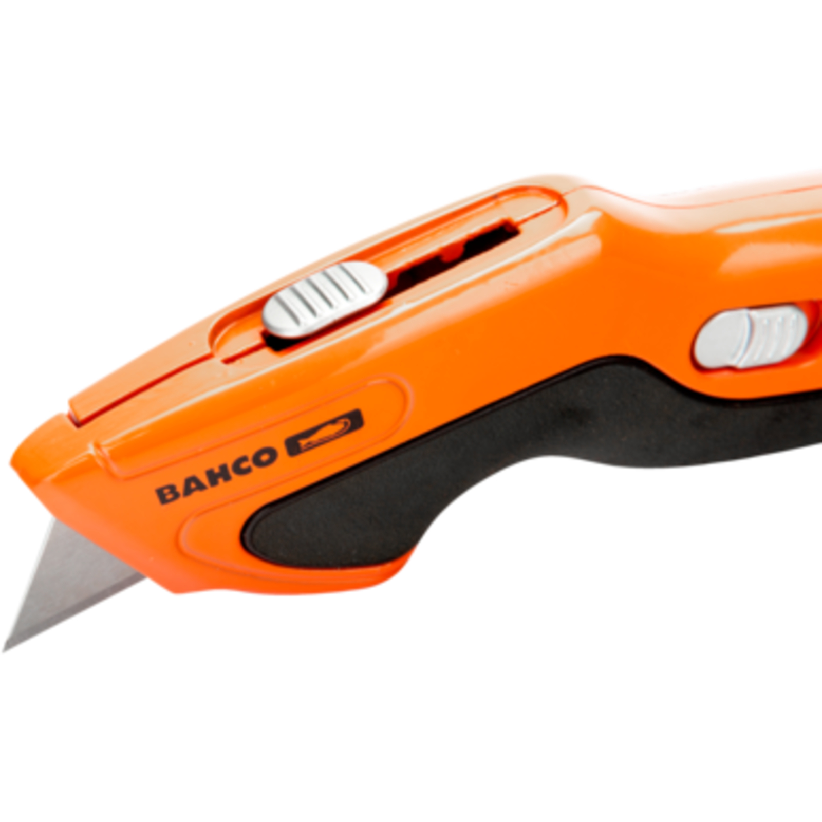 Cutter rétractable 170 mm revêtement plastique TPE avec stockage lames BAHCO - KBRU-01