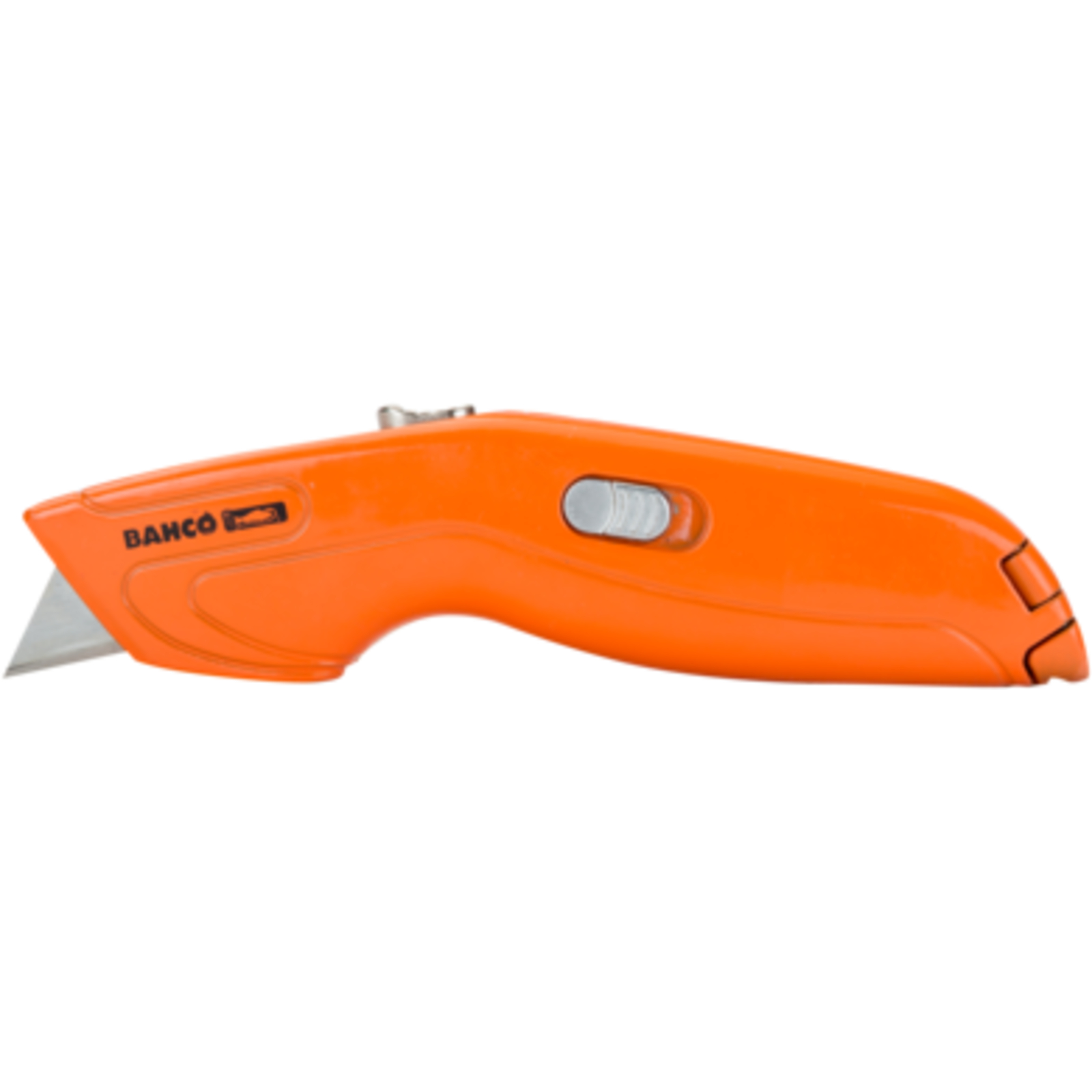 Cutter de sécurité autorétractable 163 mm avec étui acier et stockage 5 lames BAHCO - KGAU-01