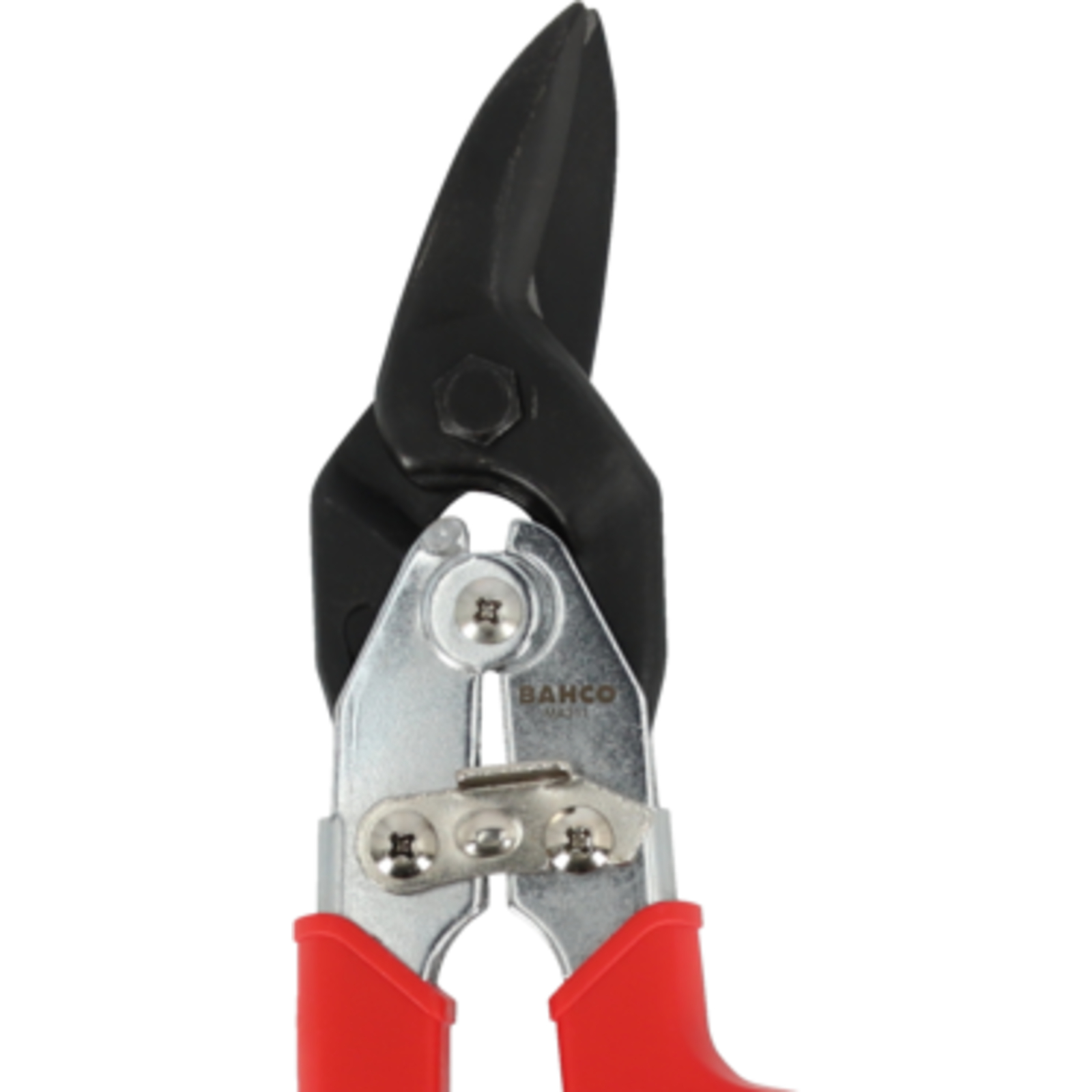 Cisaille à tôle coupe à gauche 260 mm capacité 1,8 mm poignées bi-matière rouges BAHCO - MA311